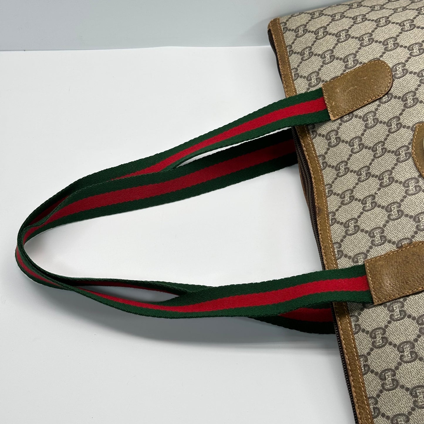 Authentic GUCCI GG Brown Travel Tote