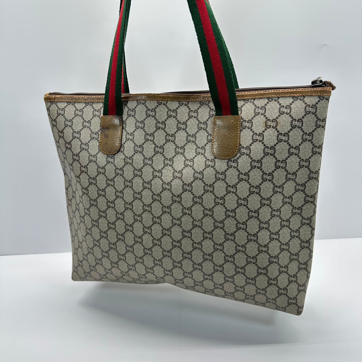 Authentic GUCCI GG Brown Travel Tote