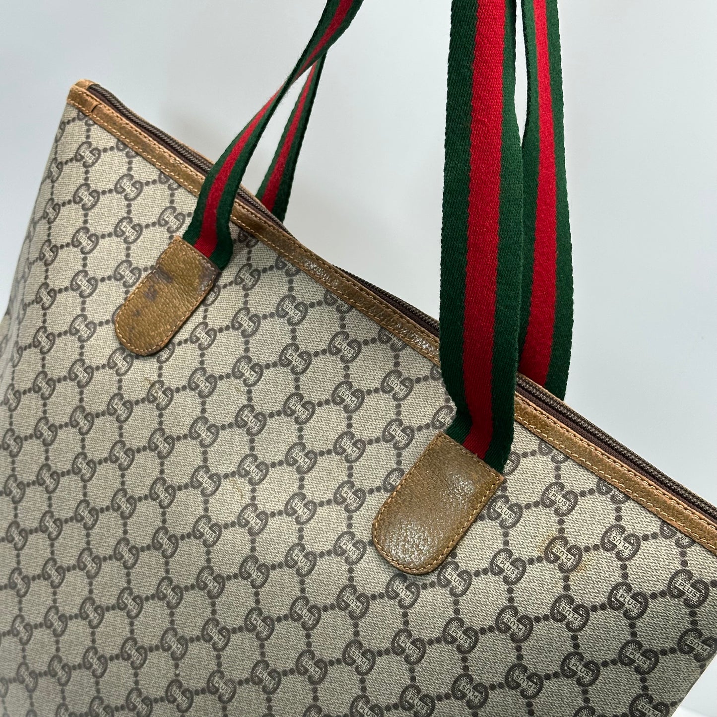 Authentic GUCCI GG Brown Travel Tote