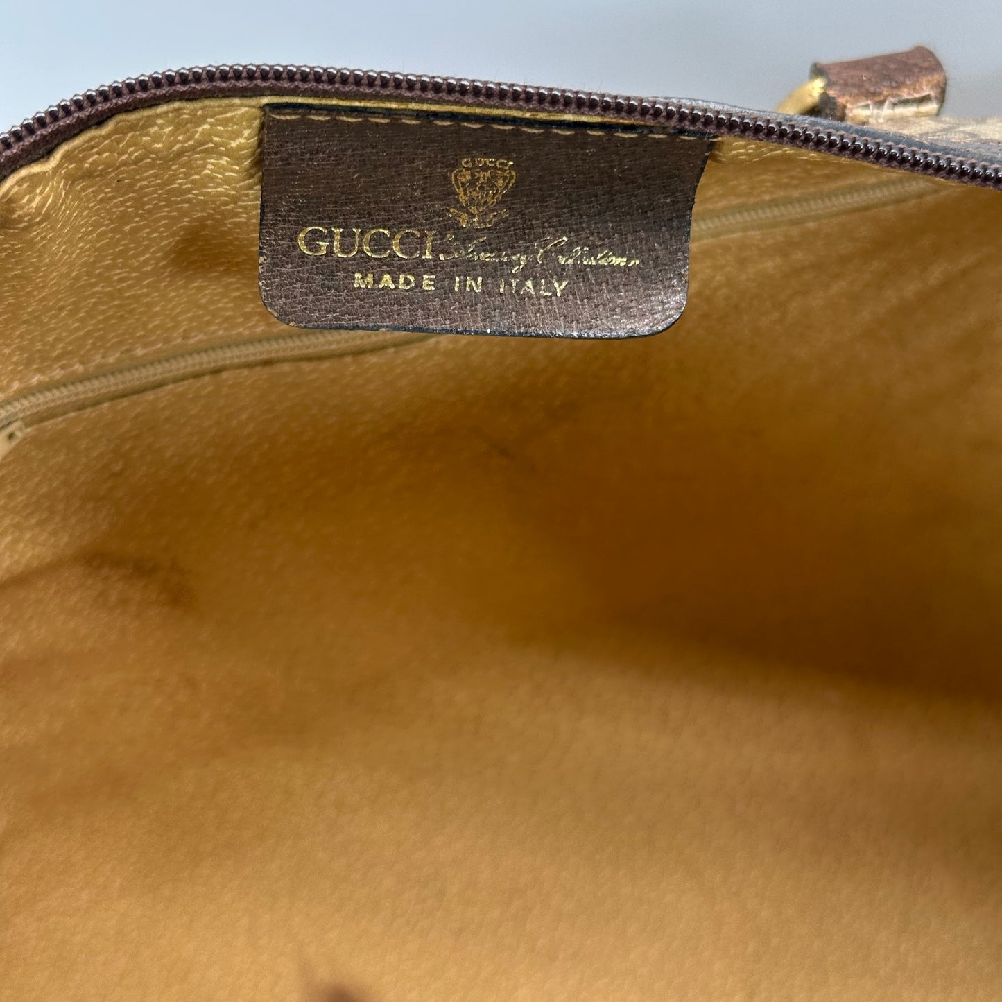 Authentic GUCCI GG Brown Boston Handbag