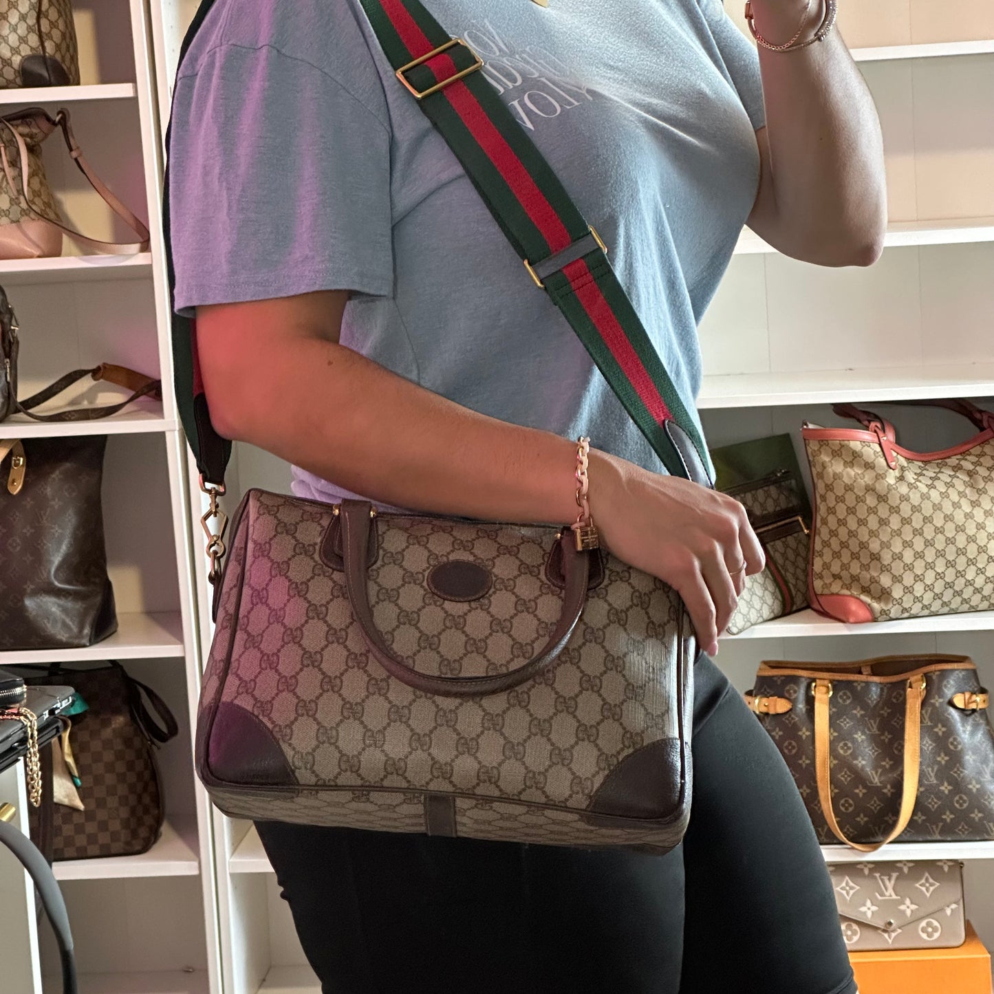 Authentic GUCCI Soho 2-Way Boston Handbag