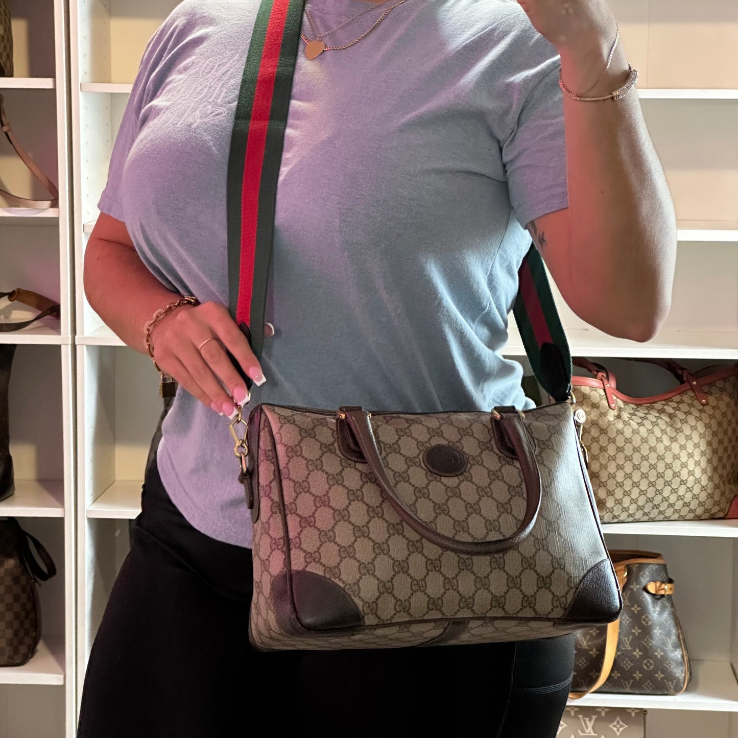 Authentic GUCCI Soho 2-Way Boston Handbag