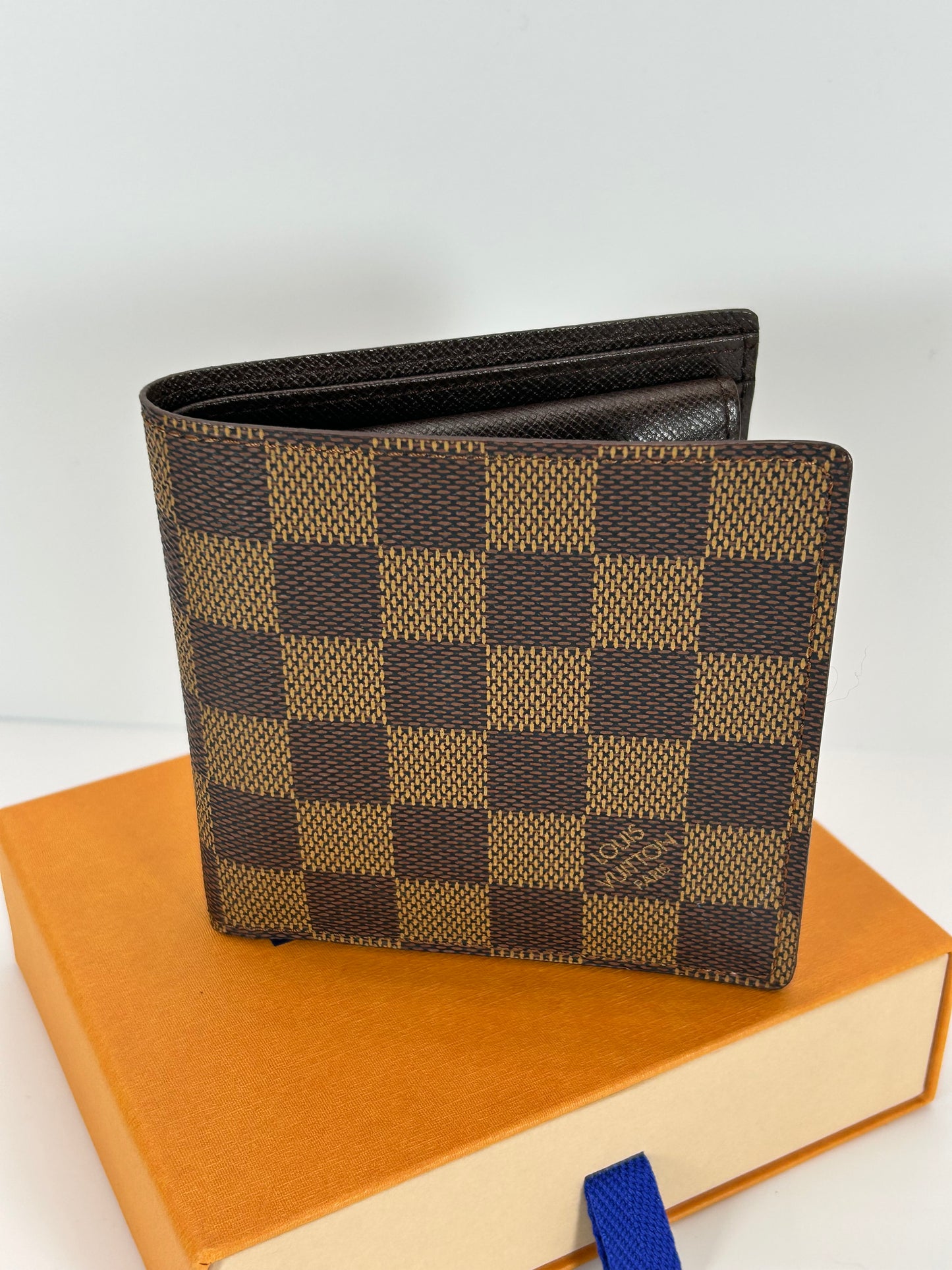 Authentic Louis Vuitton Damier Ebene Men's Bifold Wallet