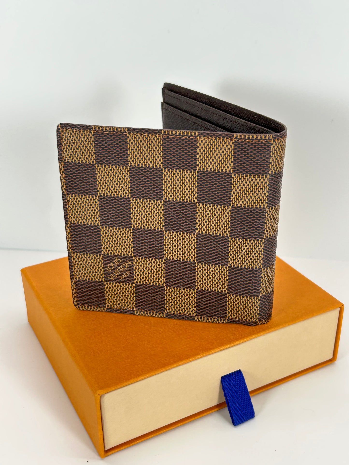 Authentic Louis Vuitton Damier Ebene Men's Bifold Wallet