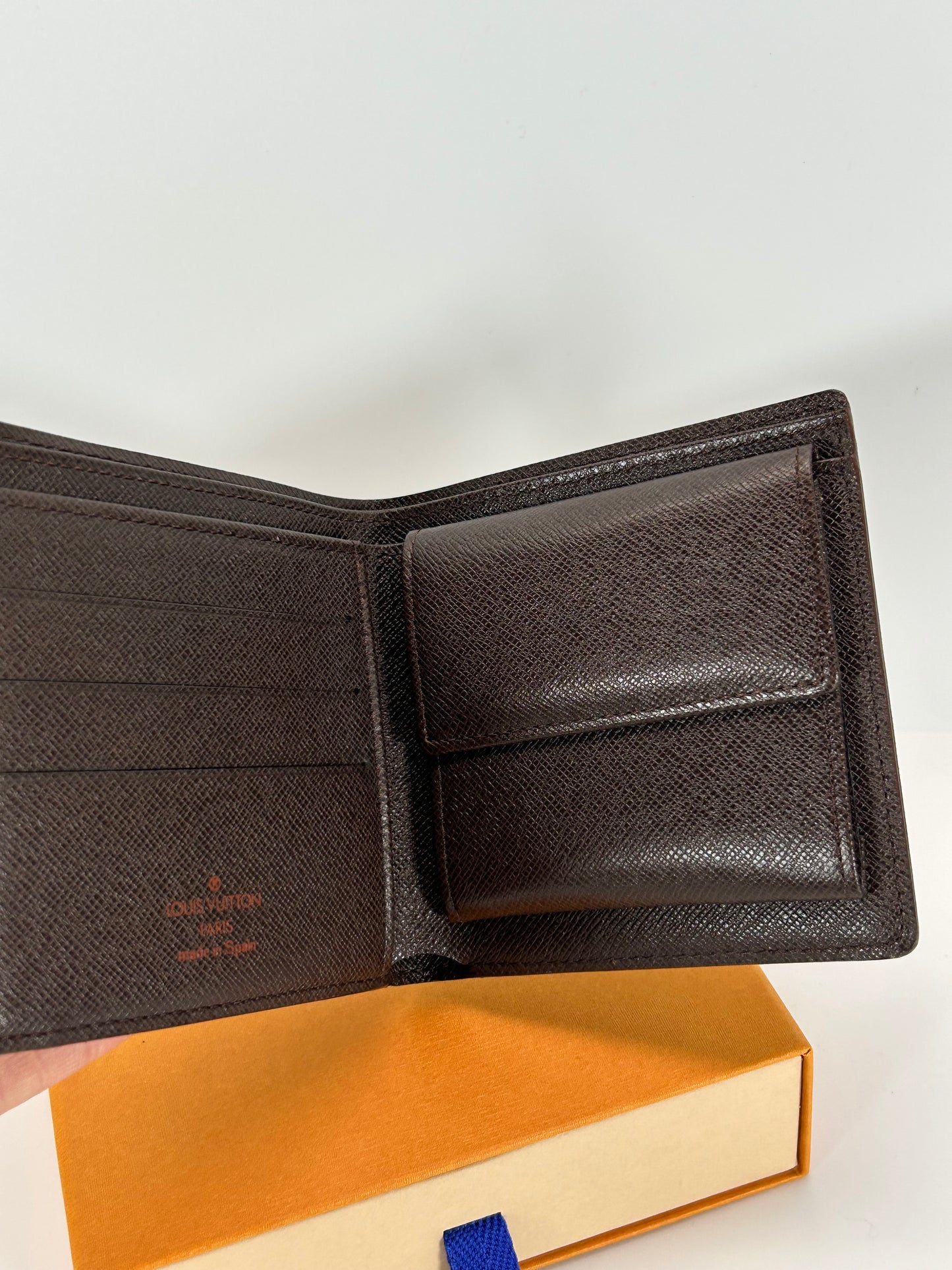 Authentic Louis Vuitton Damier Ebene Men's Bifold Wallet