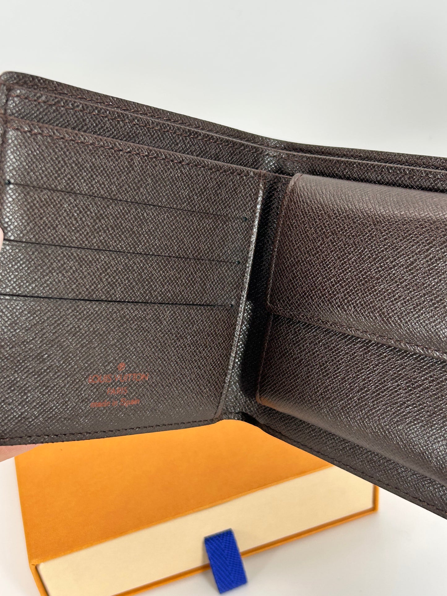 Authentic Louis Vuitton Damier Ebene Men's Bifold Wallet