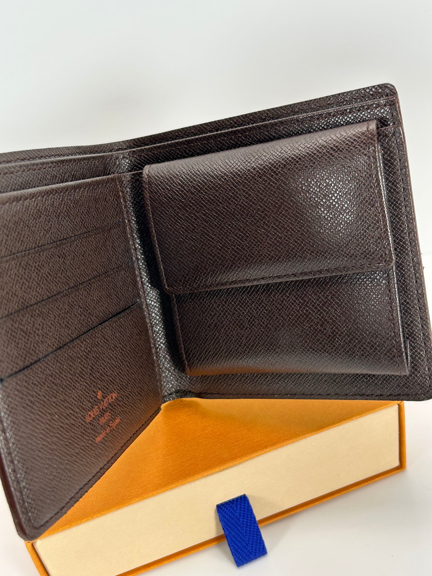 Authentic Louis Vuitton Damier Ebene Men's Bifold Wallet