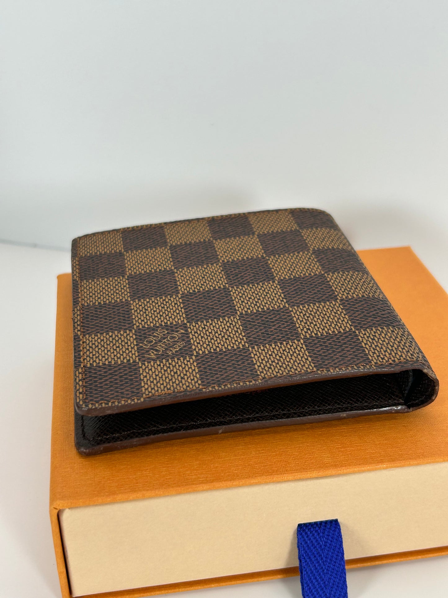 Authentic Louis Vuitton Damier Ebene Men's Bifold Wallet