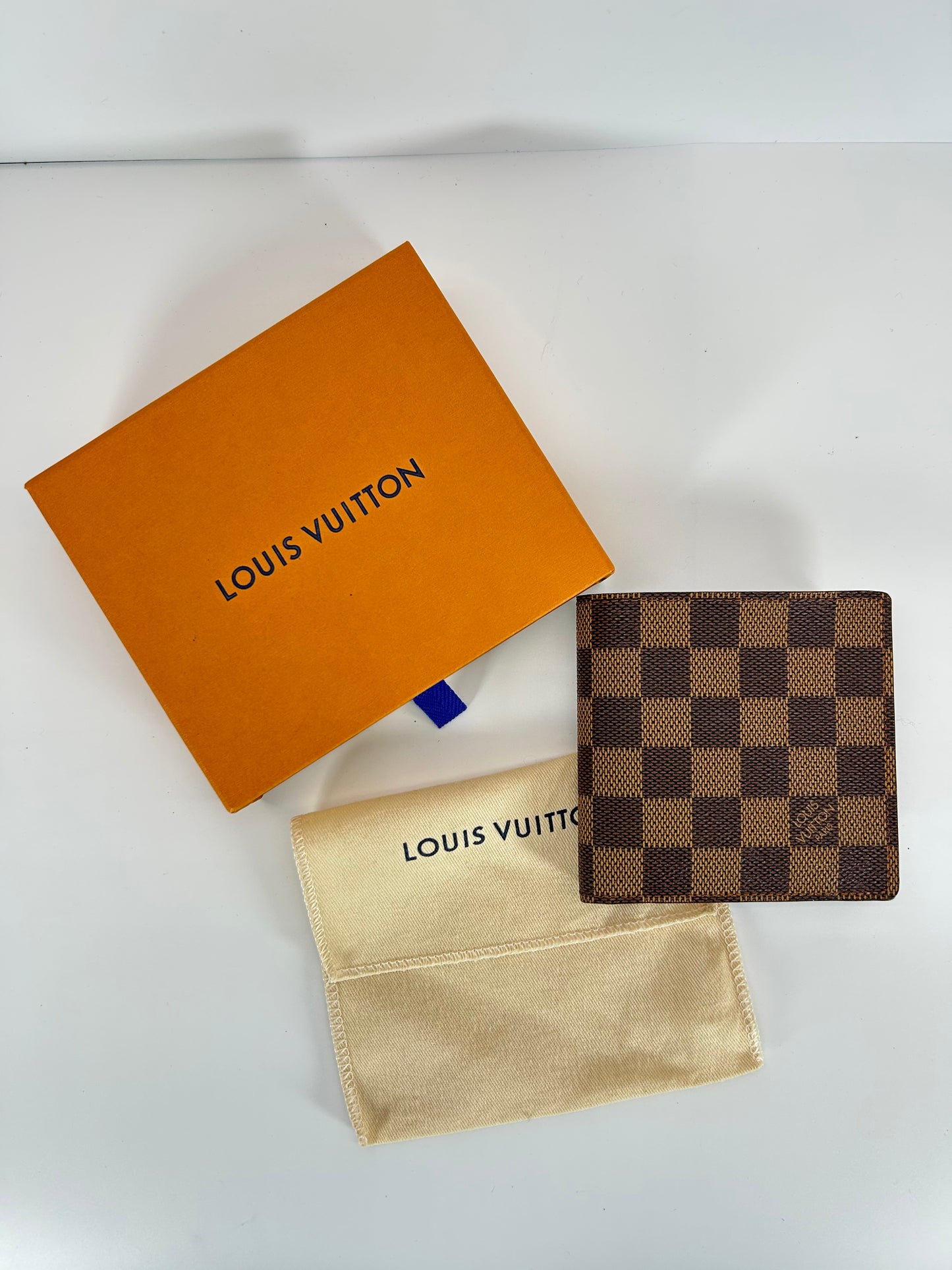 Authentic Louis Vuitton Damier Ebene Men's Bifold Wallet