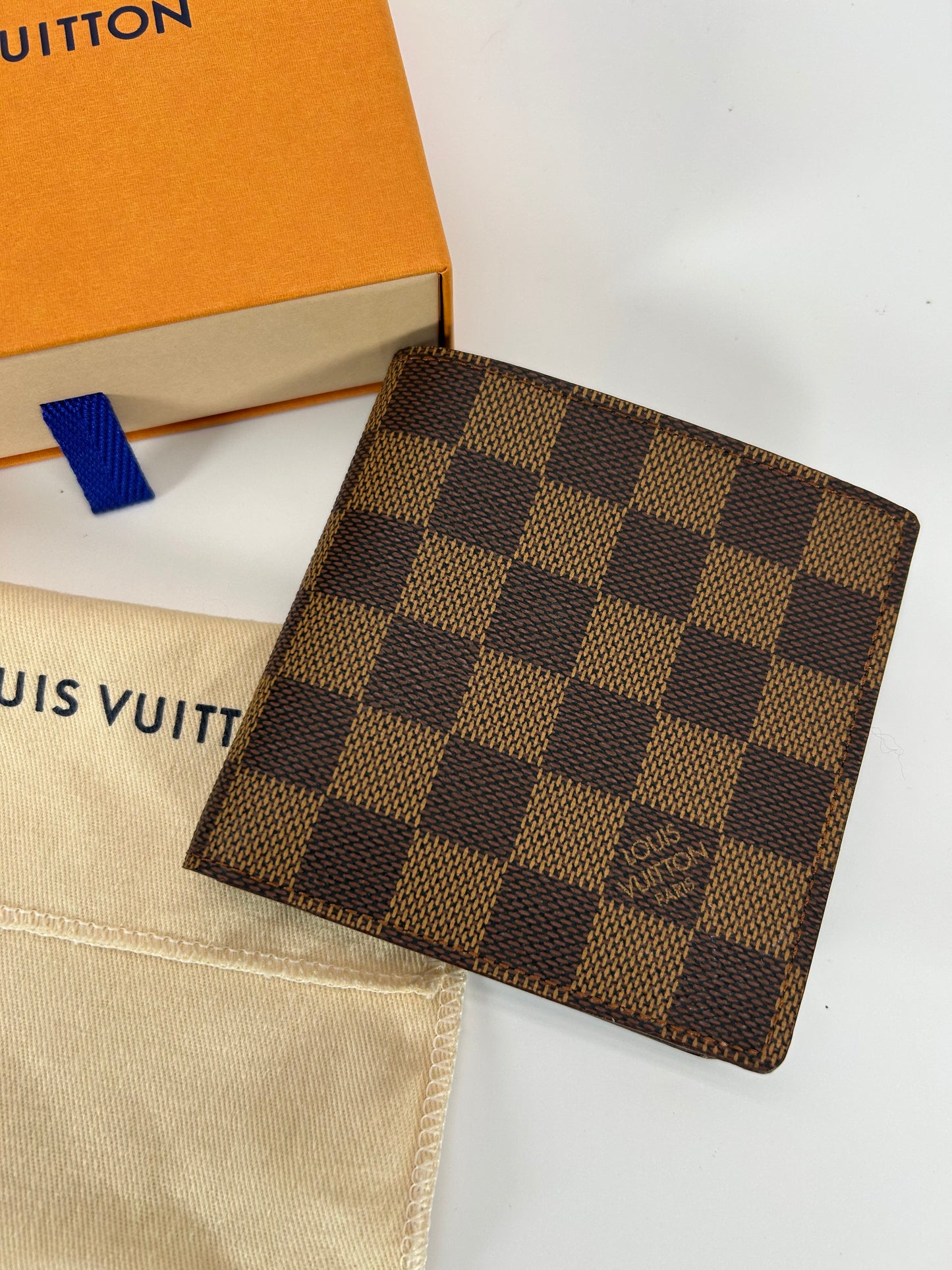 Authentic Louis Vuitton Damier Ebene Men's Bifold Wallet