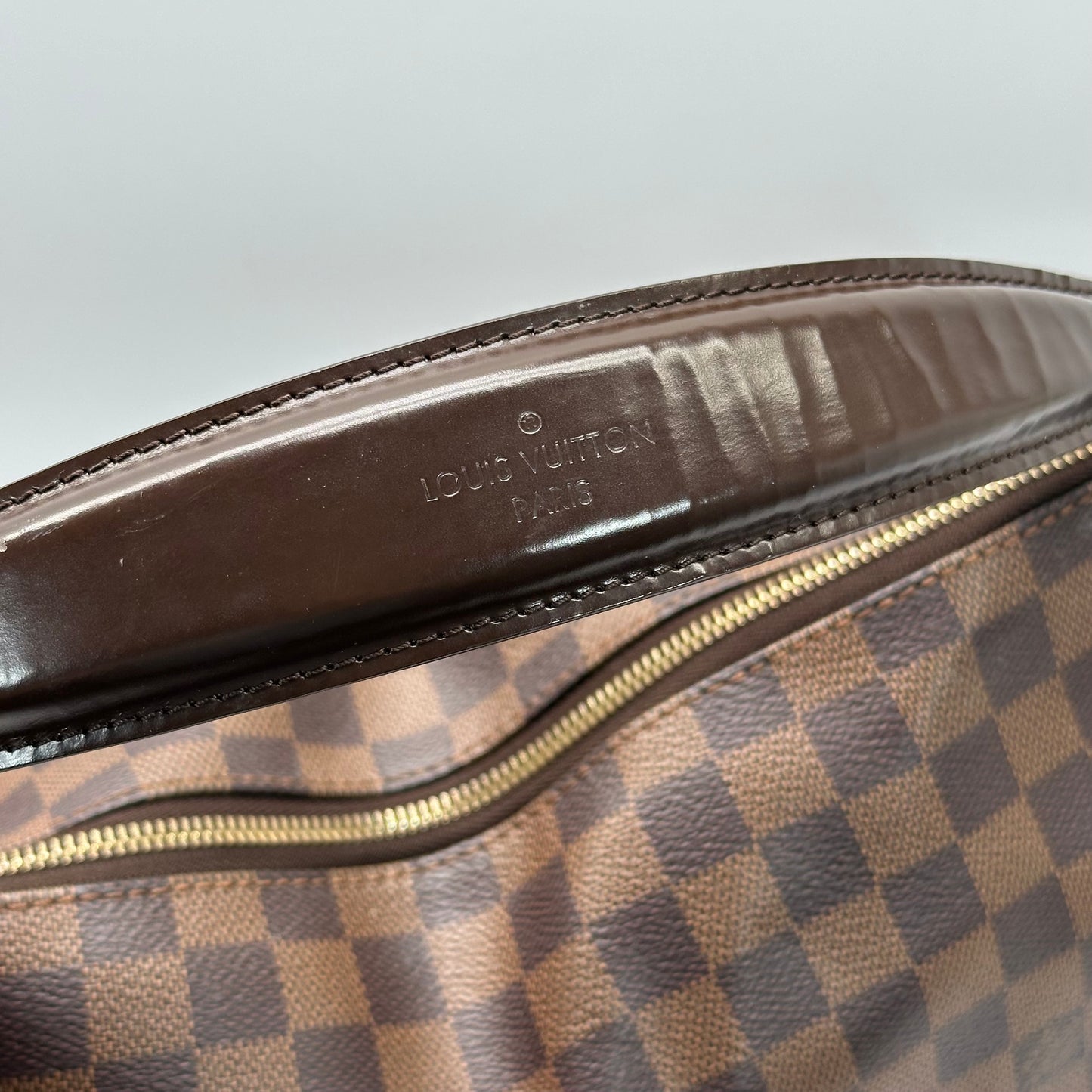 Authentic 2015 Louis Vuitton Damier Ebene Portobello PM Hobo Bag