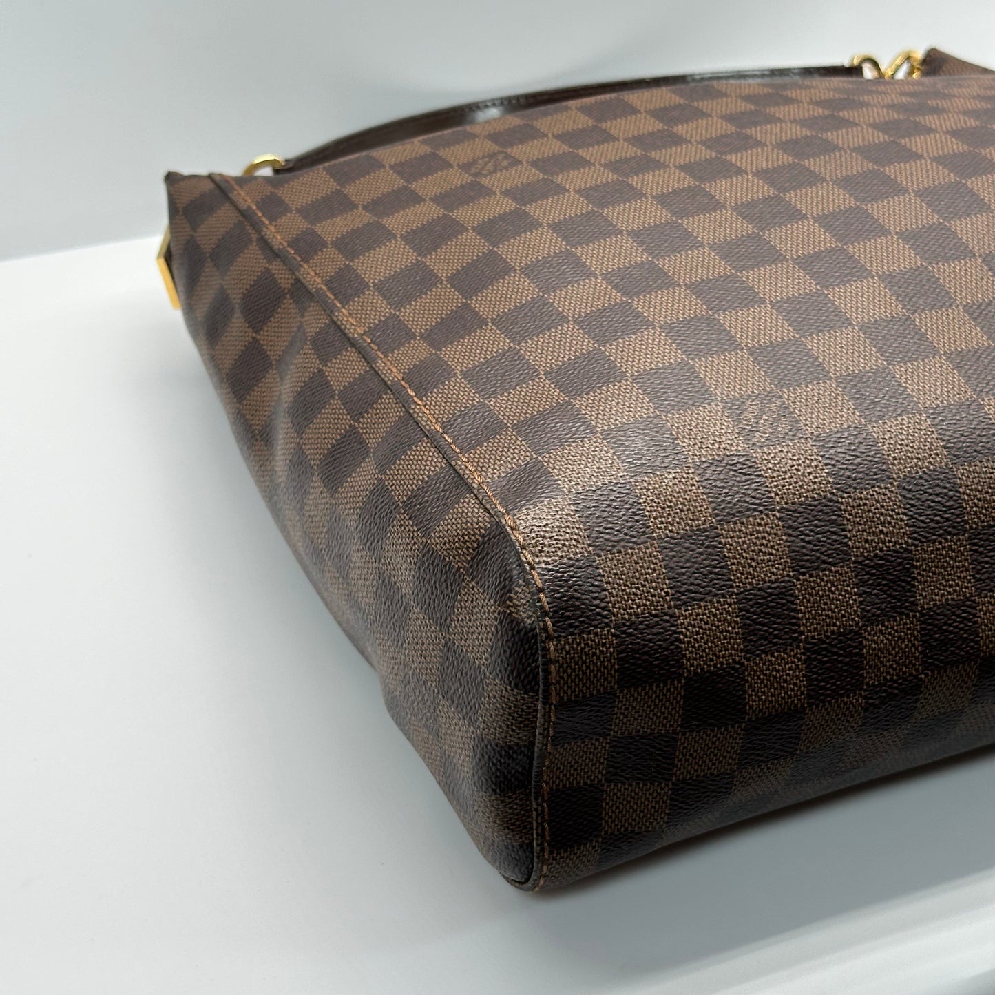 Authentic 2015 Louis Vuitton Damier Ebene Portobello PM Hobo Bag