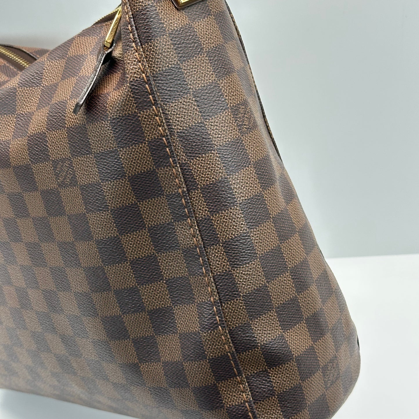Authentic 2015 Louis Vuitton Damier Ebene Portobello PM Hobo Bag