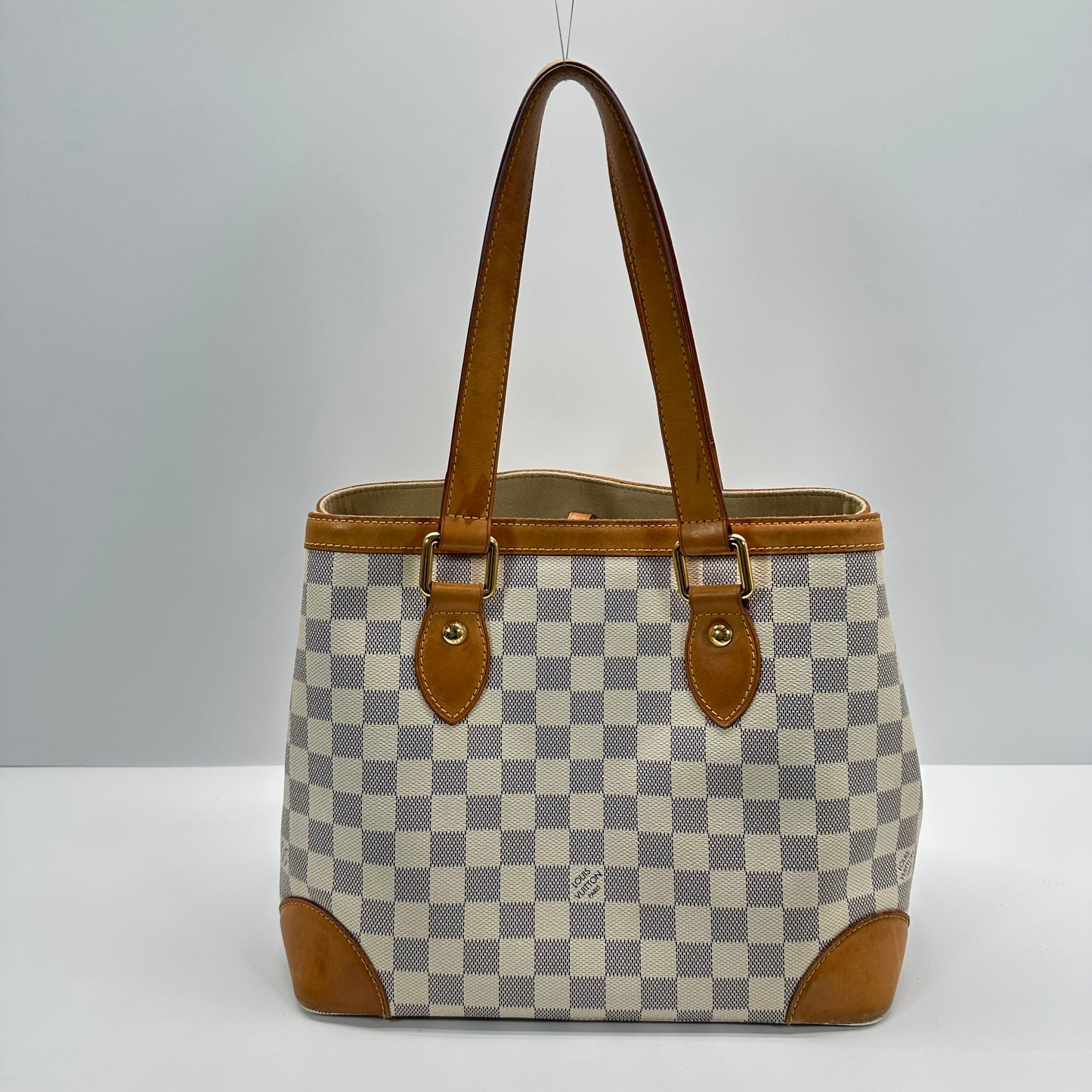 Authentic Louis Vuitton Damier Azur Hampstead PM Shoulder Bag