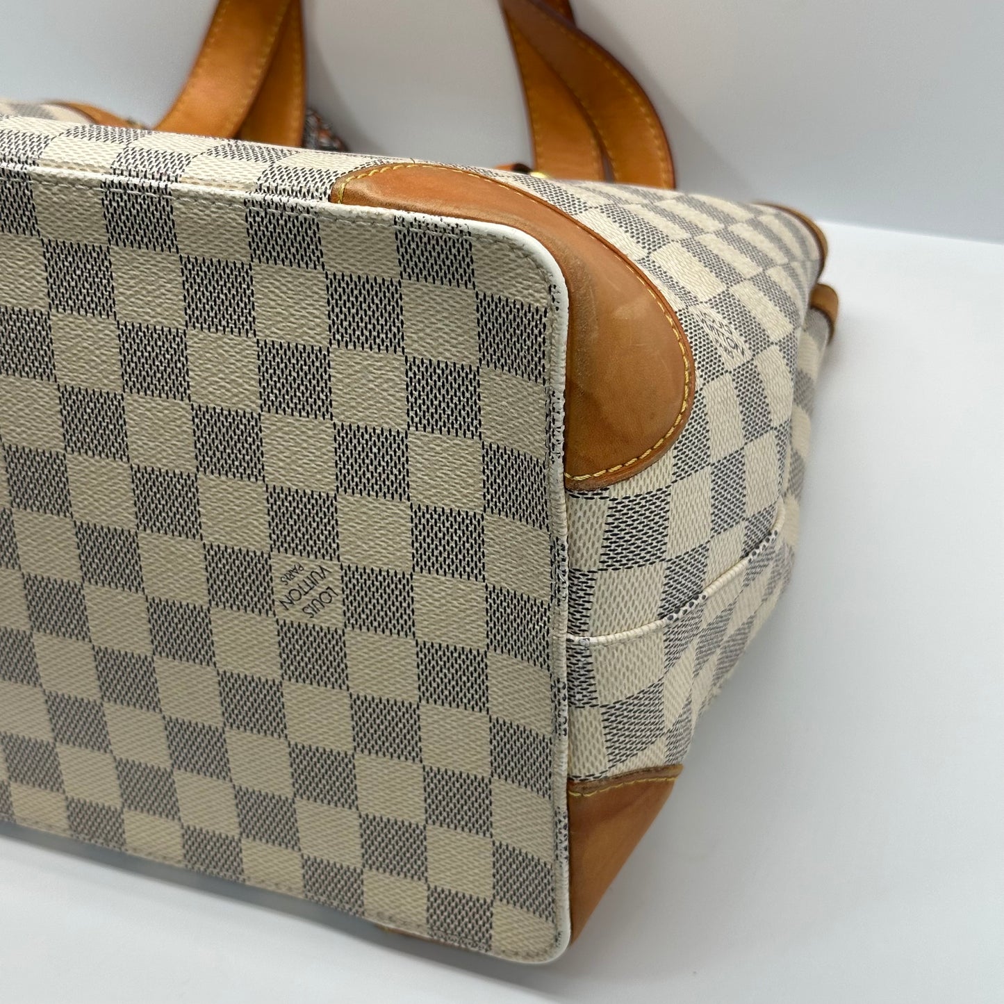 Authentic Louis Vuitton Damier Azur Hampstead PM Shoulder Bag