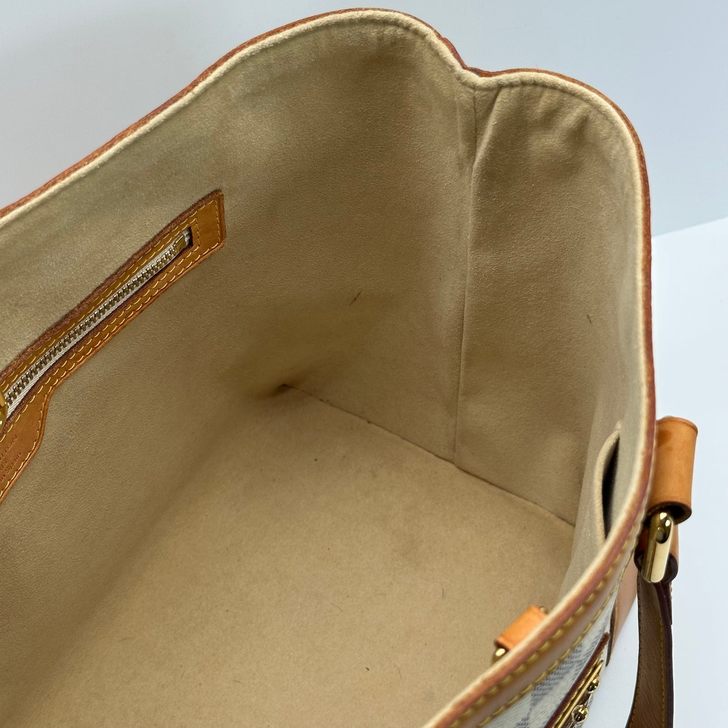 Authentic Louis Vuitton Damier Azur Hampstead PM Shoulder Bag