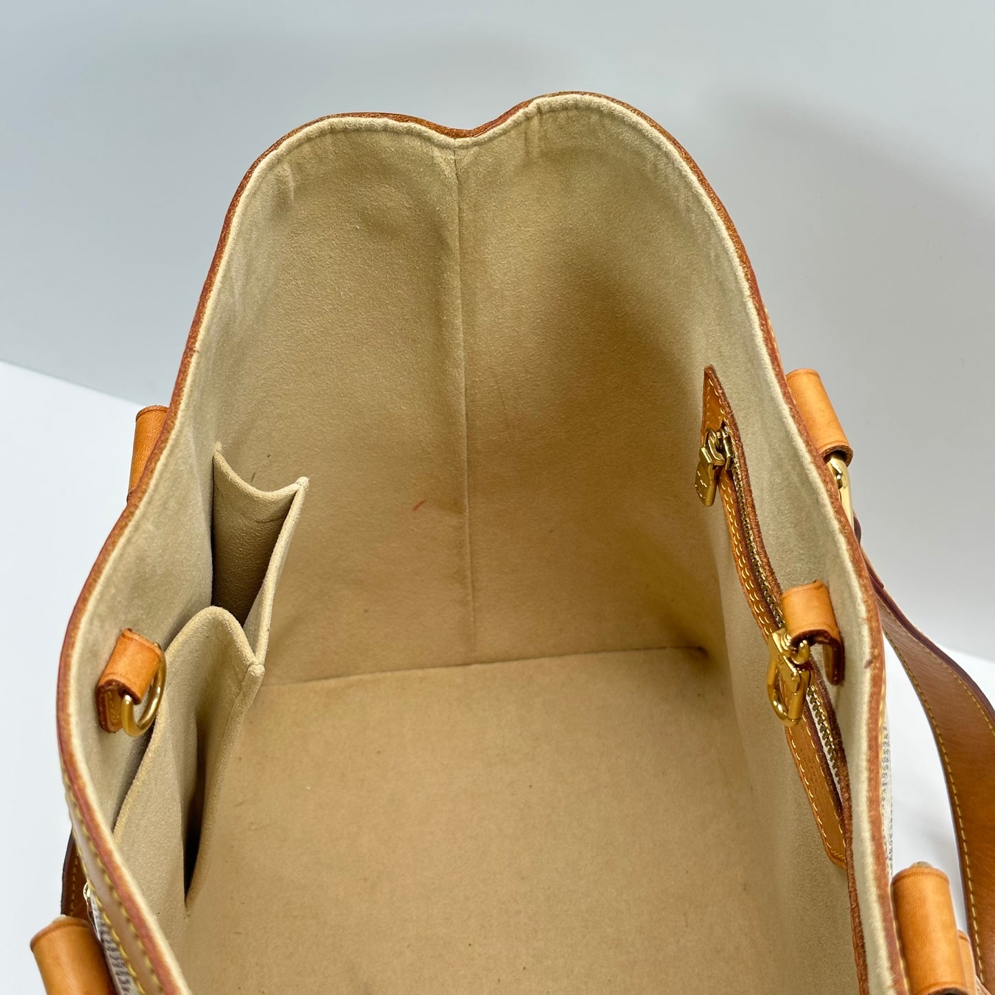 Authentic Louis Vuitton Damier Azur Hampstead PM Shoulder Bag