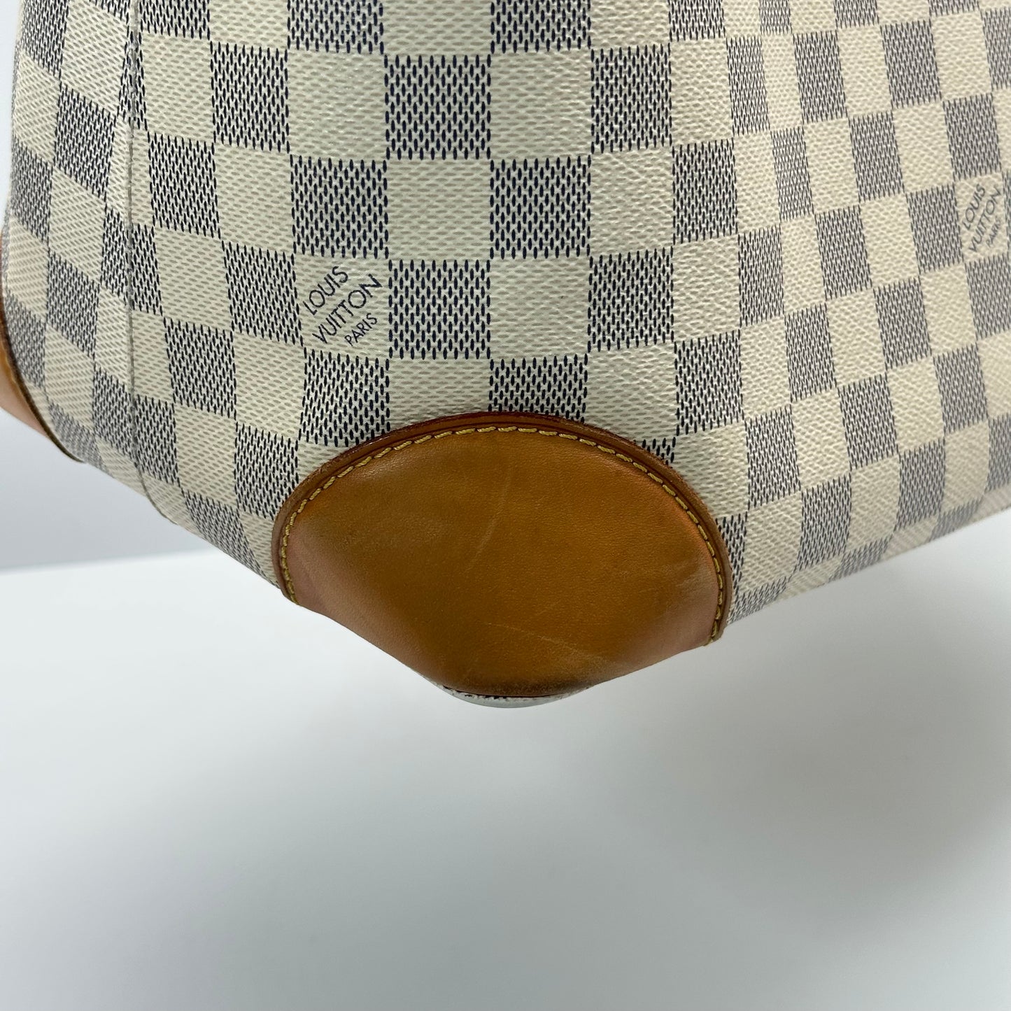 Authentic Louis Vuitton Damier Azur Hampstead PM Shoulder Bag