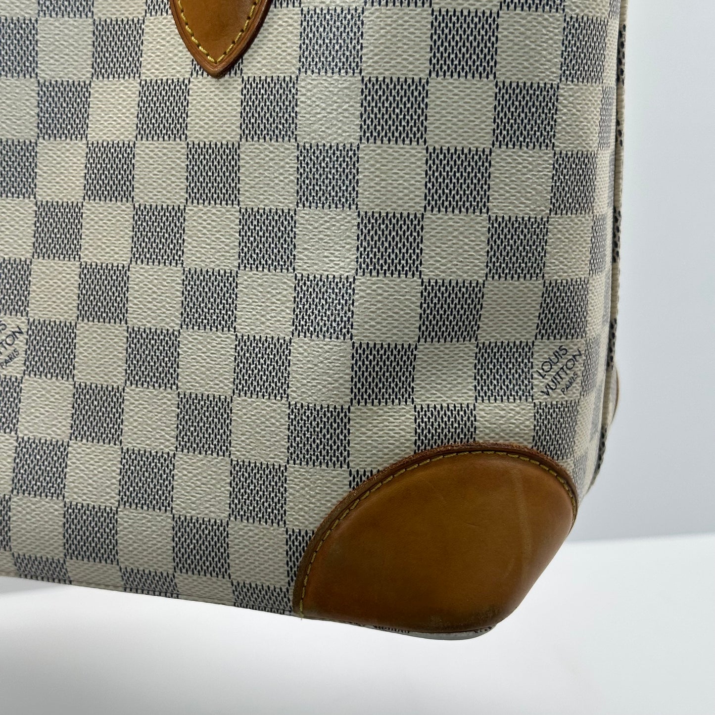 Authentic Louis Vuitton Damier Azur Hampstead PM Shoulder Bag