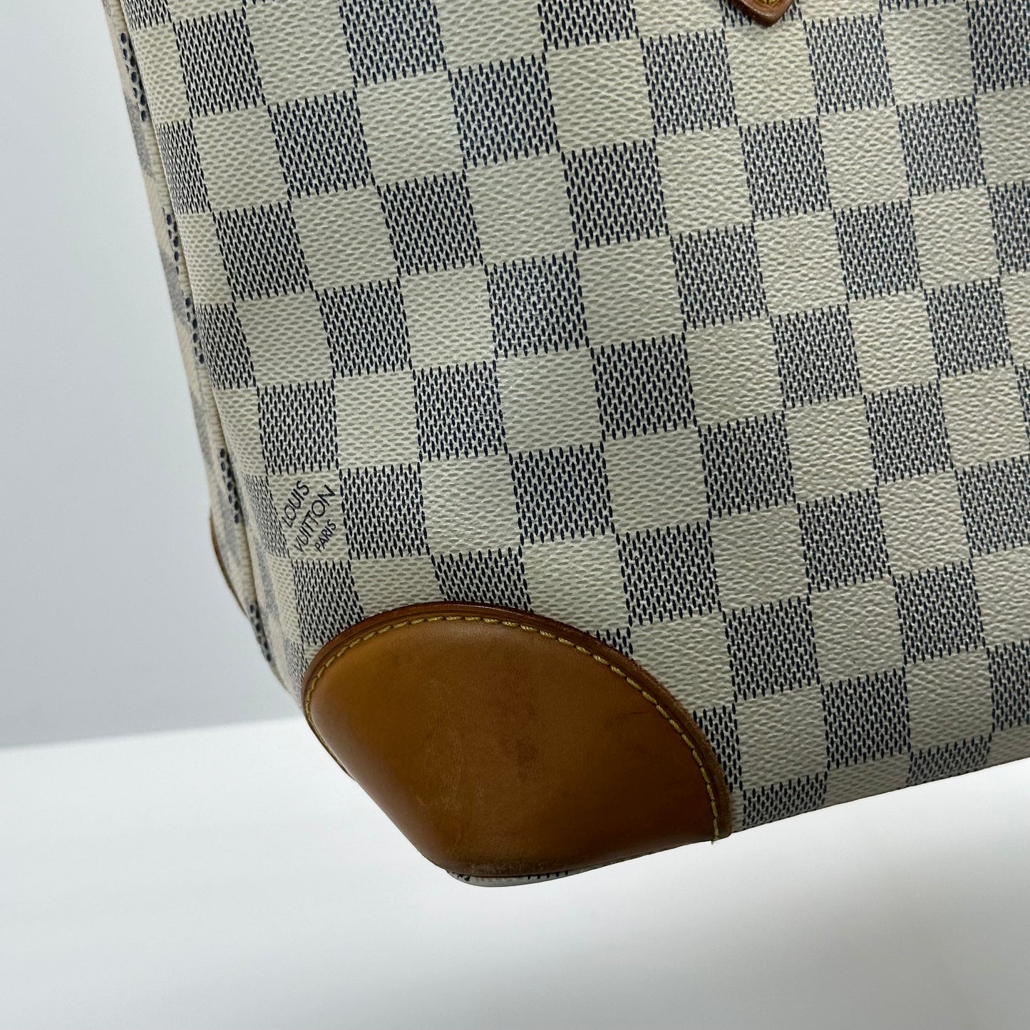 Authentic Louis Vuitton Damier Azur Hampstead PM Shoulder Bag