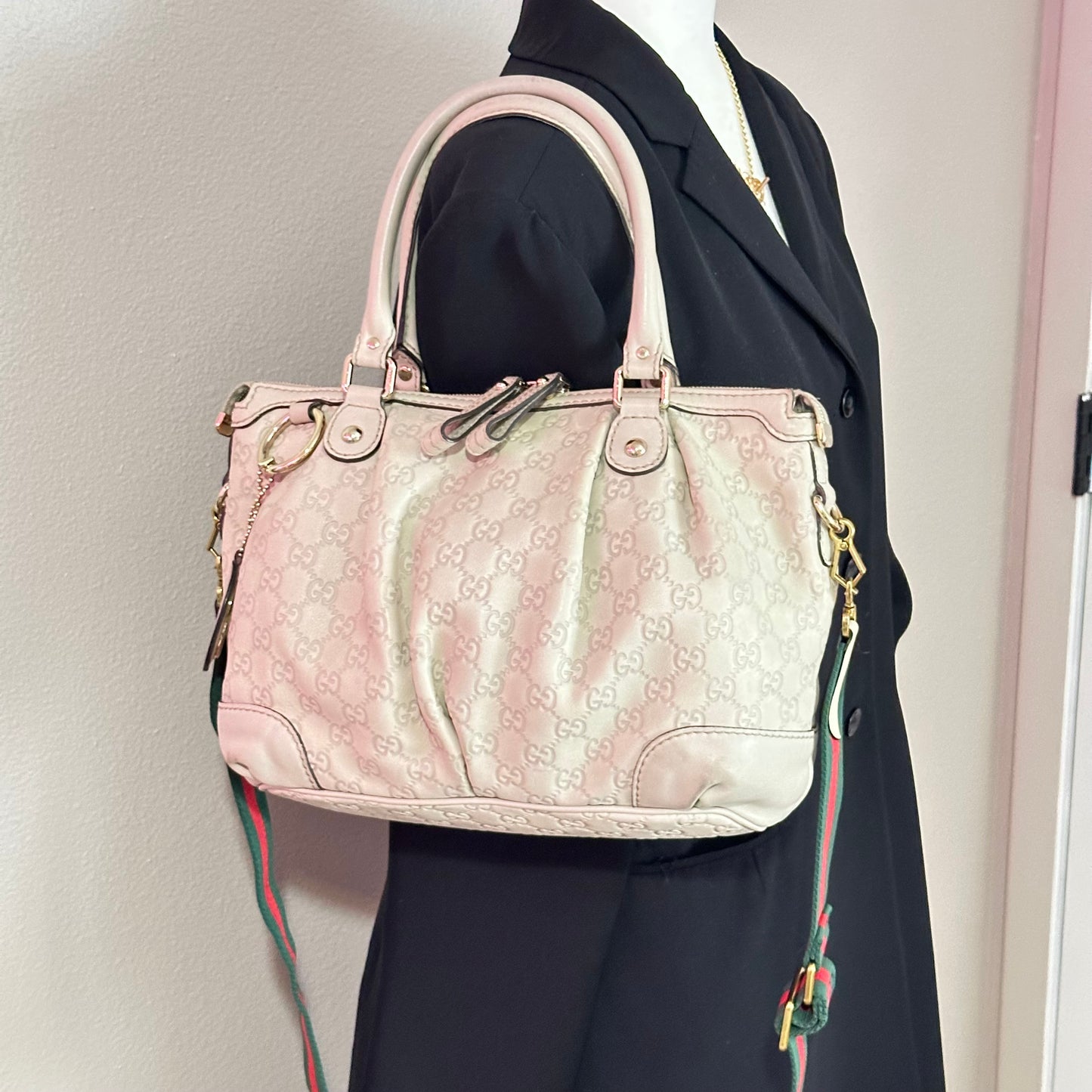 Authentic GUCCI Guccissima Medium Sukey Top Handle Bag