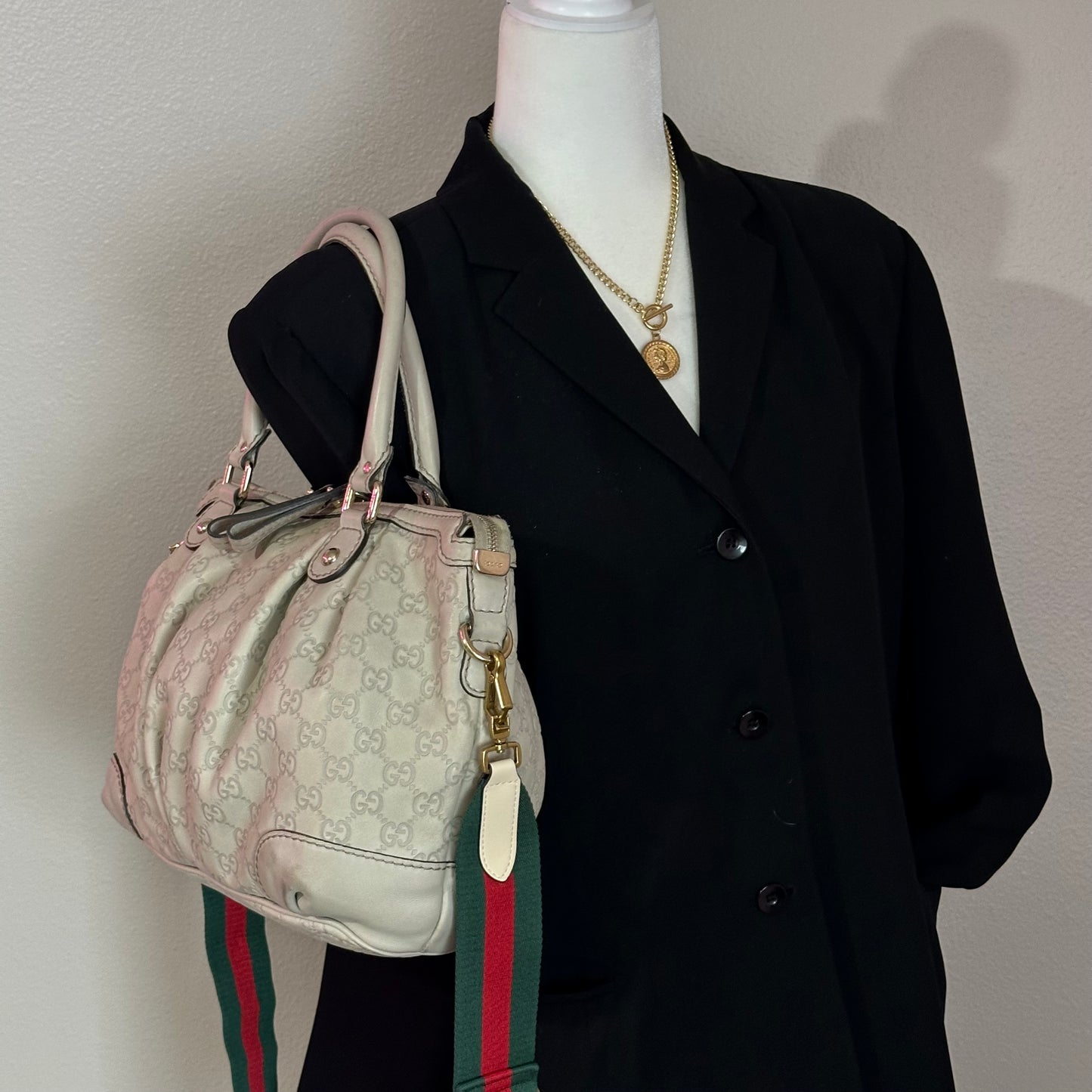 Authentic GUCCI Guccissima Medium Sukey Top Handle Bag