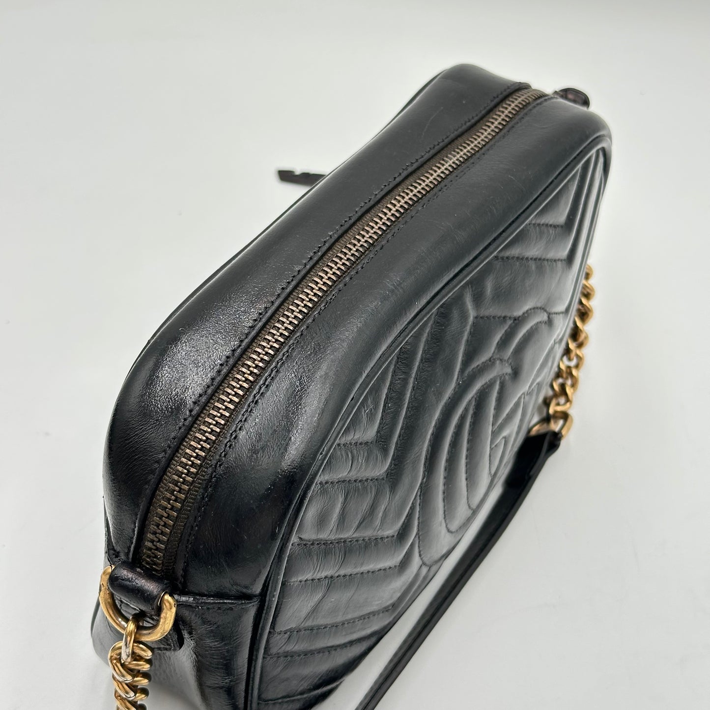 Authentic GUCCI Black Marmont V Stitch Crossbody