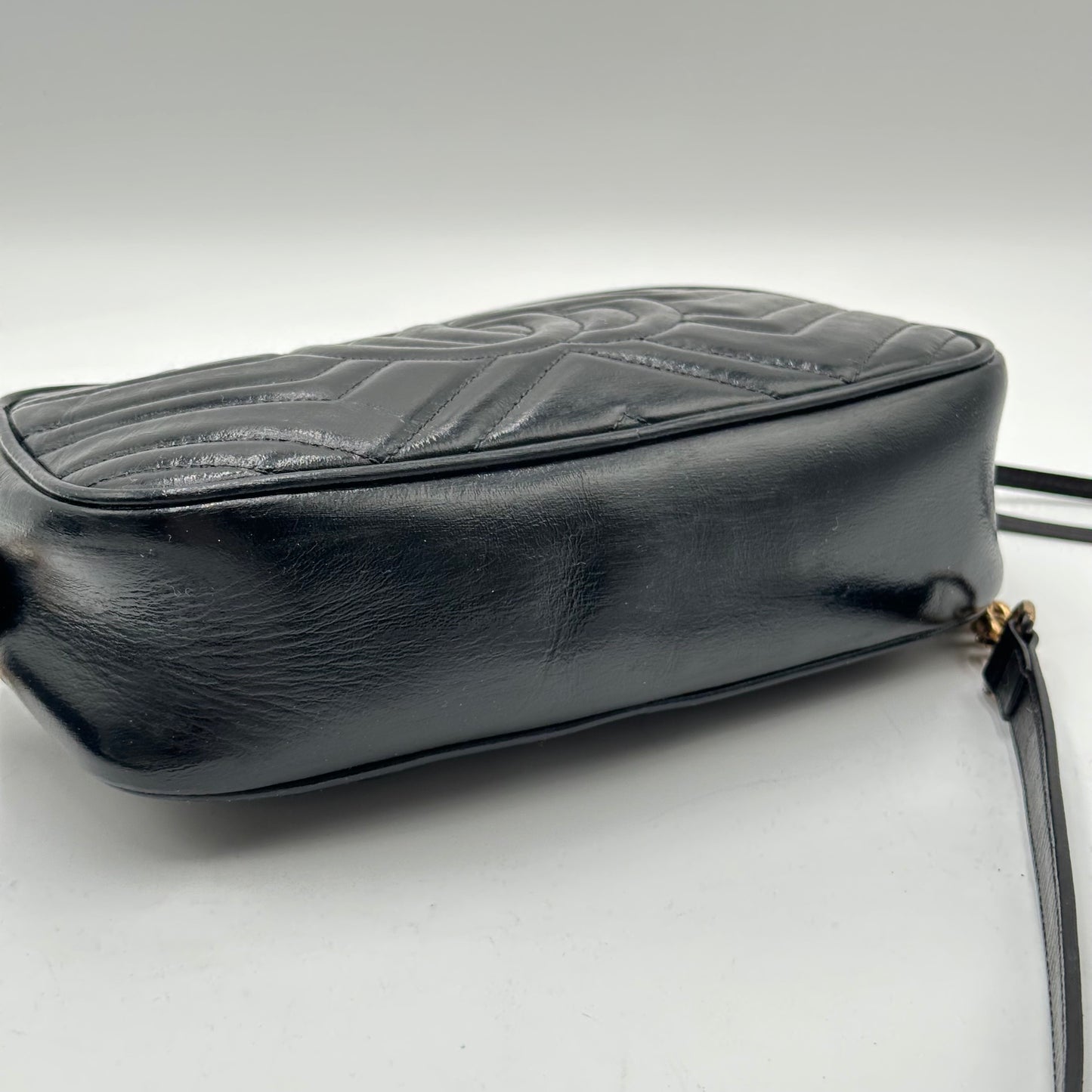 Authentic GUCCI Black Marmont V Stitch Crossbody