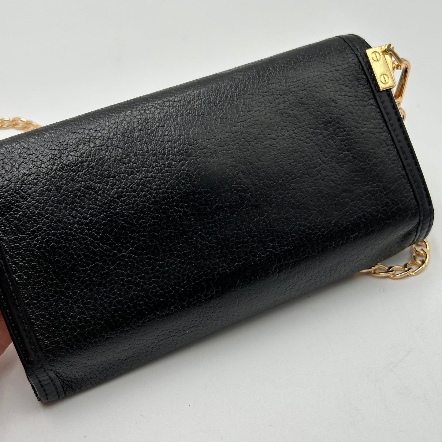 Authentic Louis Vuitton 2005 Suhali Black Trifold Wallet Crossbody