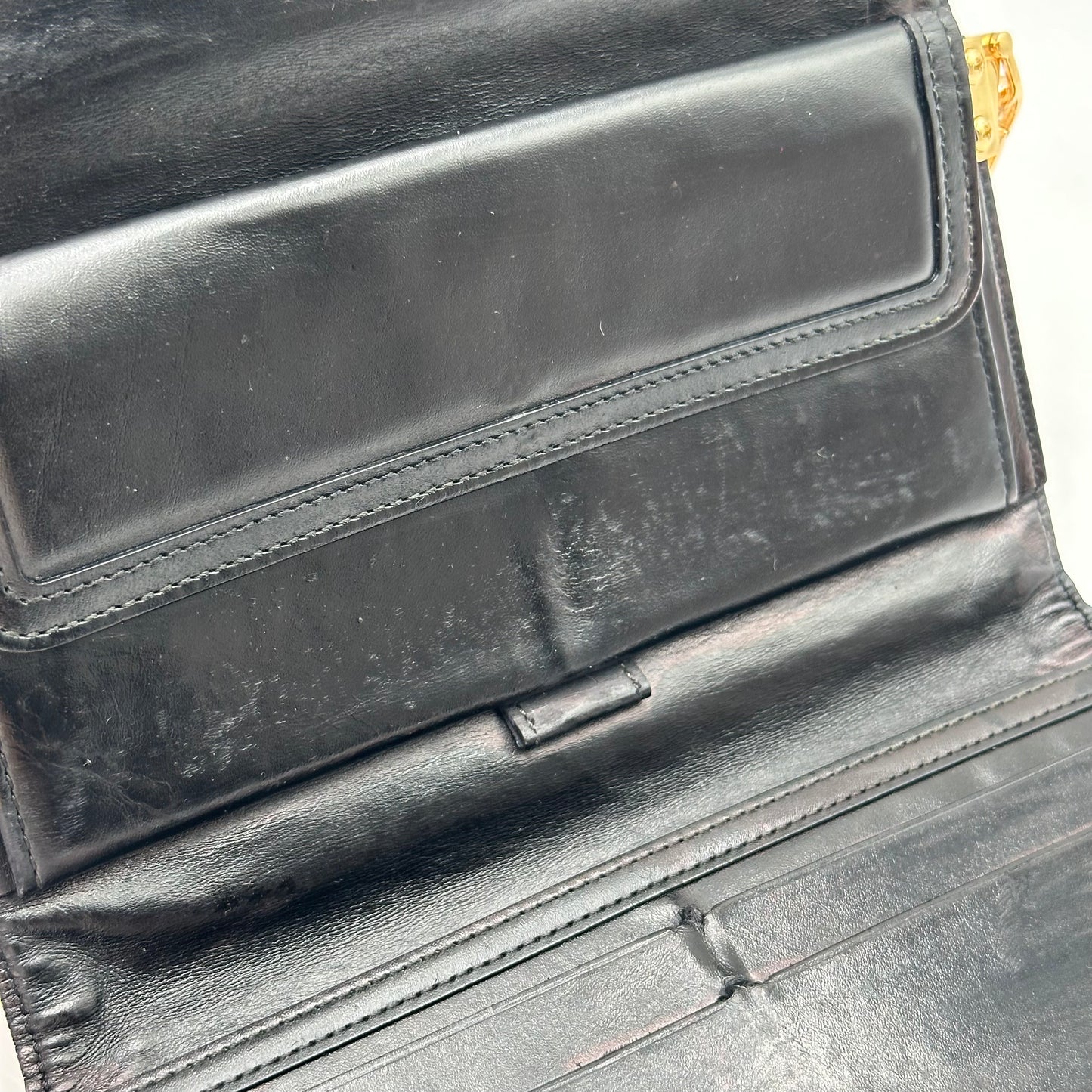 Authentic Louis Vuitton 2005 Suhali Black Trifold Wallet Crossbody