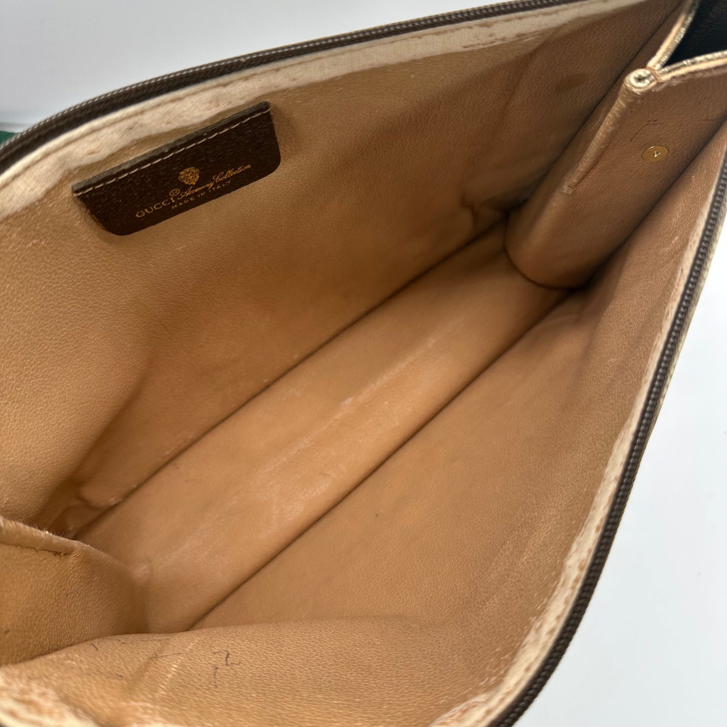 Authentic GUCCI Vintage GG Large Zipper Pouch Crossbody