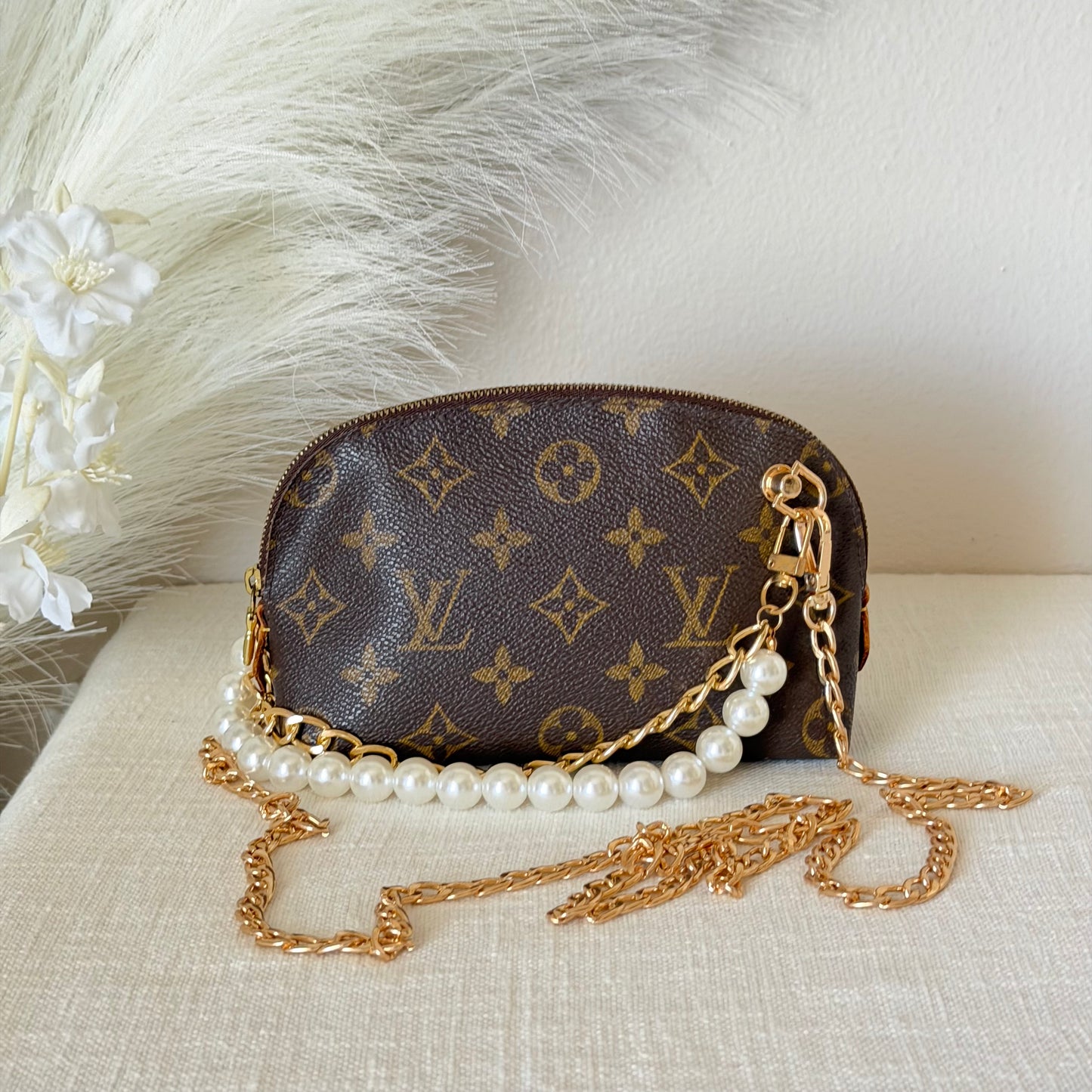 Authentic Louis Vuitton Monogram Cosmetic Pouch Crossbody