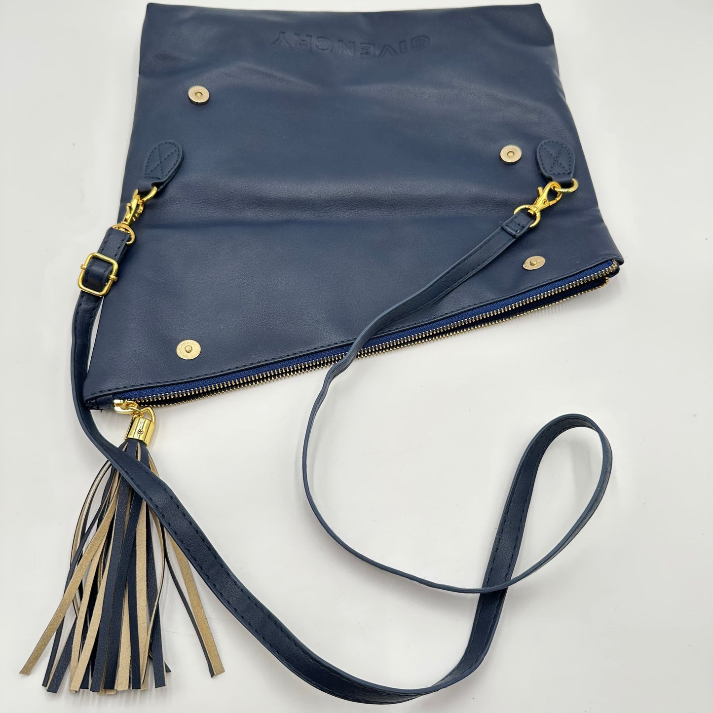 Authentic Givenchy Novelty Blue Clutch Crossbody
