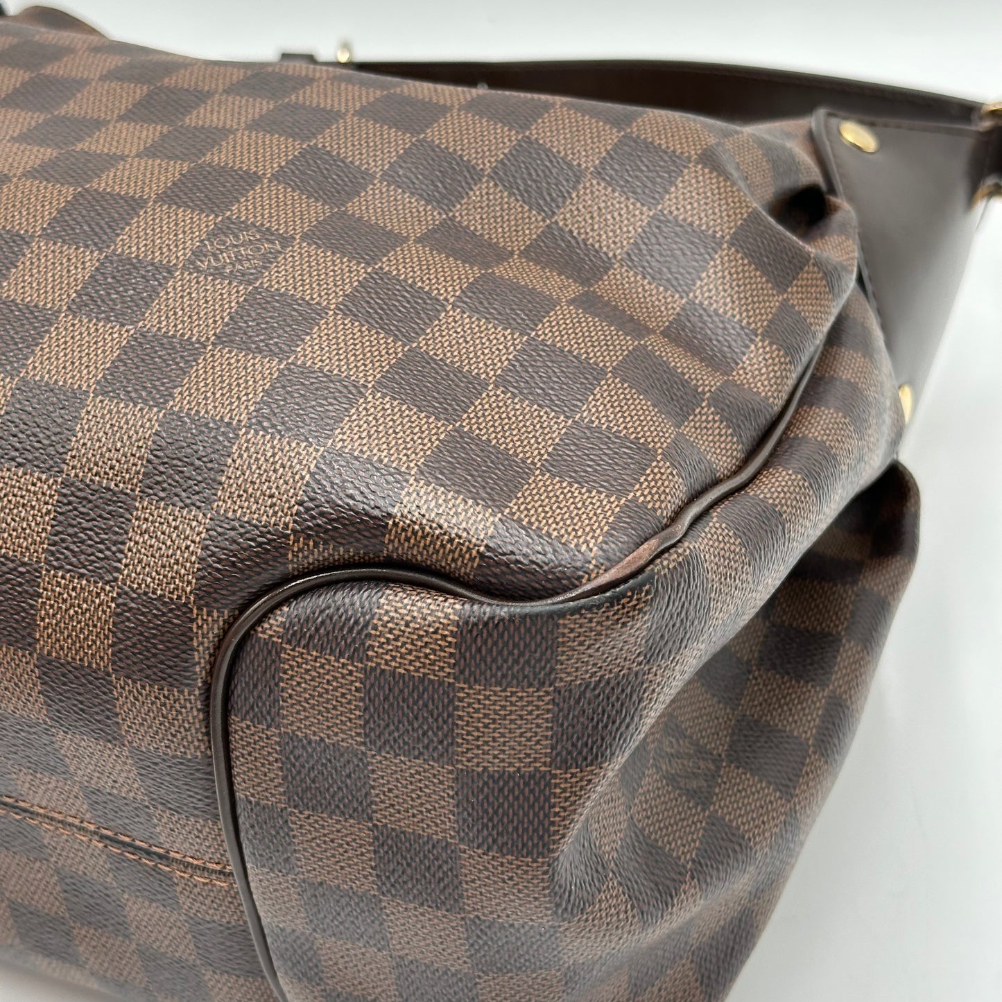 Authentic Louis Vuitton Damier Ebene Reggia Handbag Tote