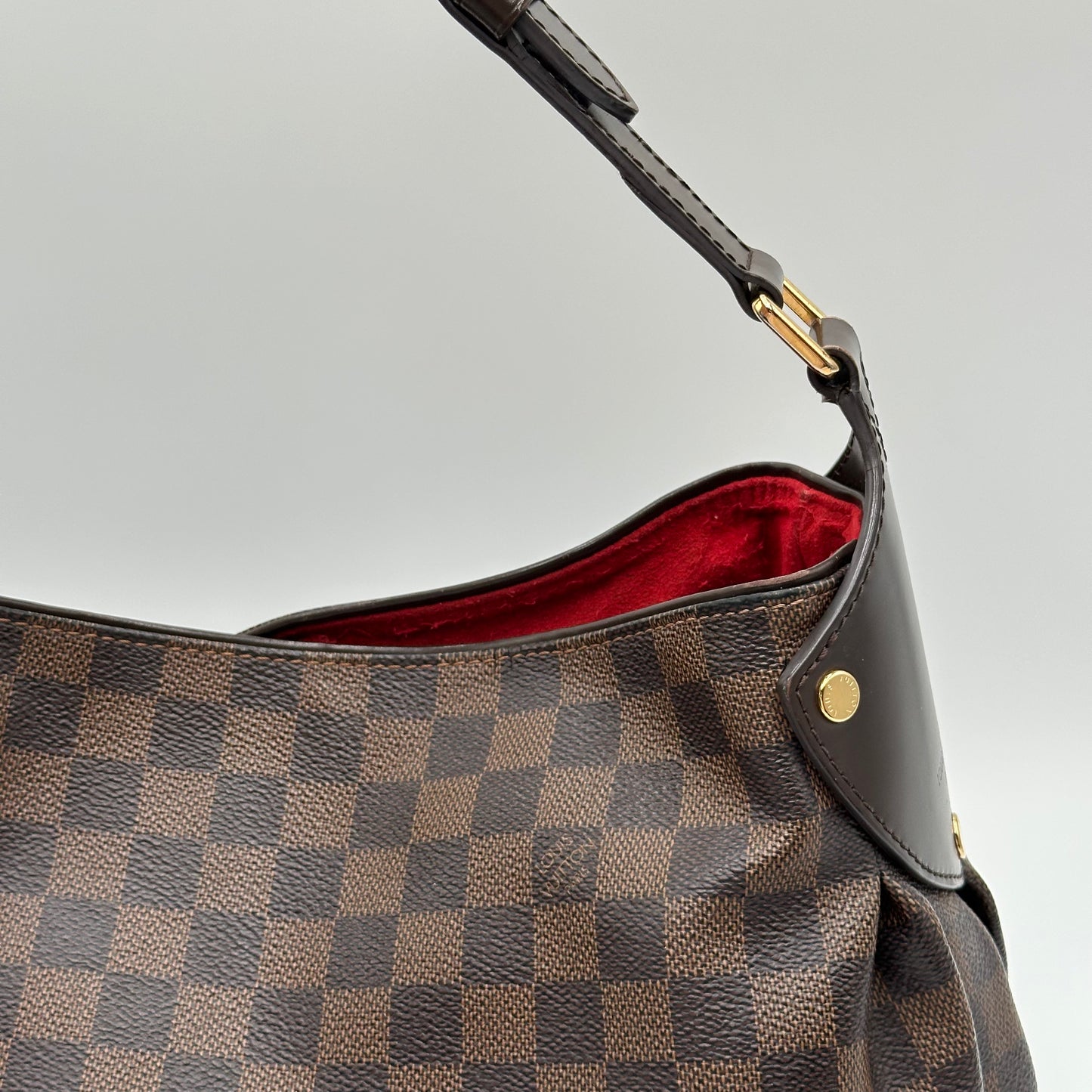 Authentic Louis Vuitton Damier Ebene Reggia Handbag Tote