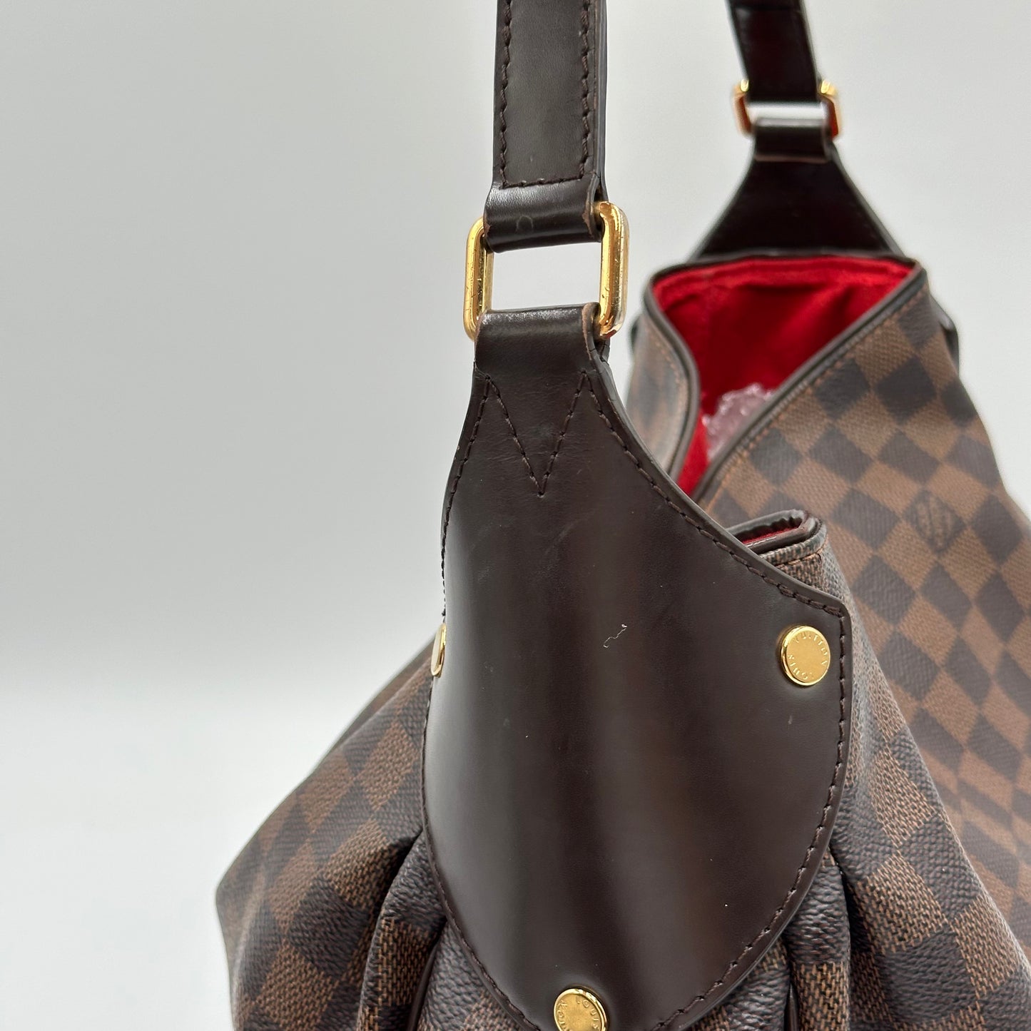 Authentic Louis Vuitton Damier Ebene Reggia Handbag Tote