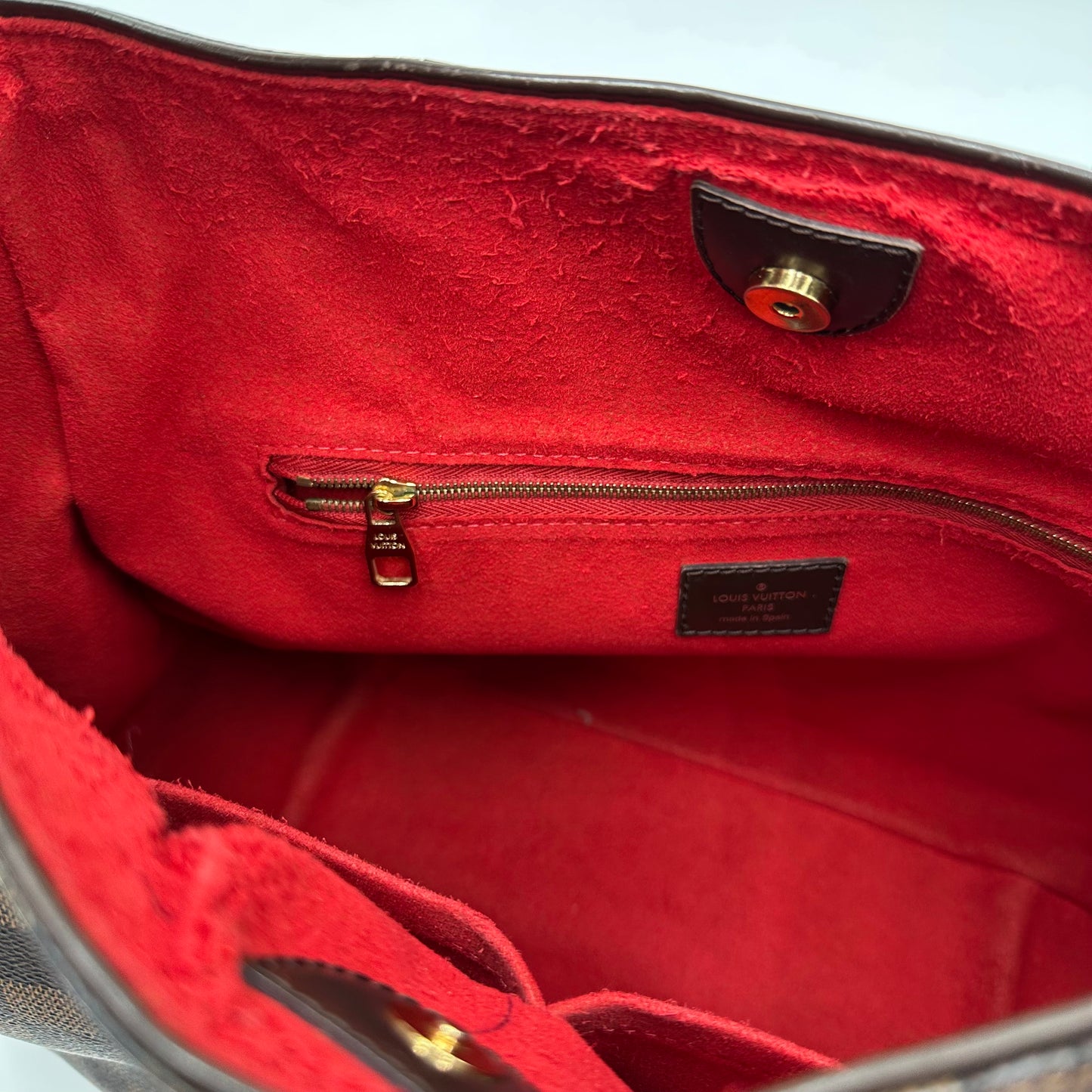 Authentic Louis Vuitton Damier Ebene Reggia Handbag Tote