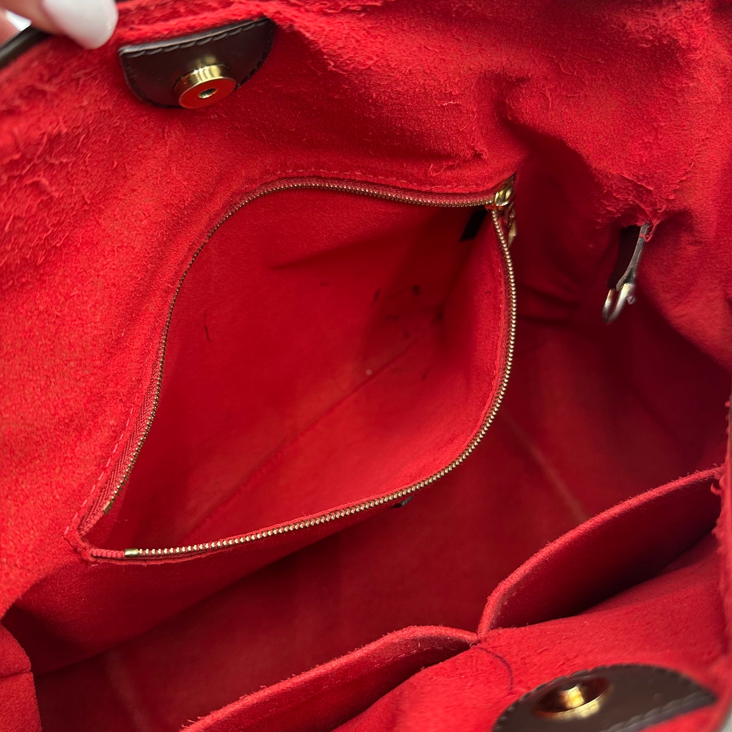 Authentic Louis Vuitton Damier Ebene Reggia Handbag Tote