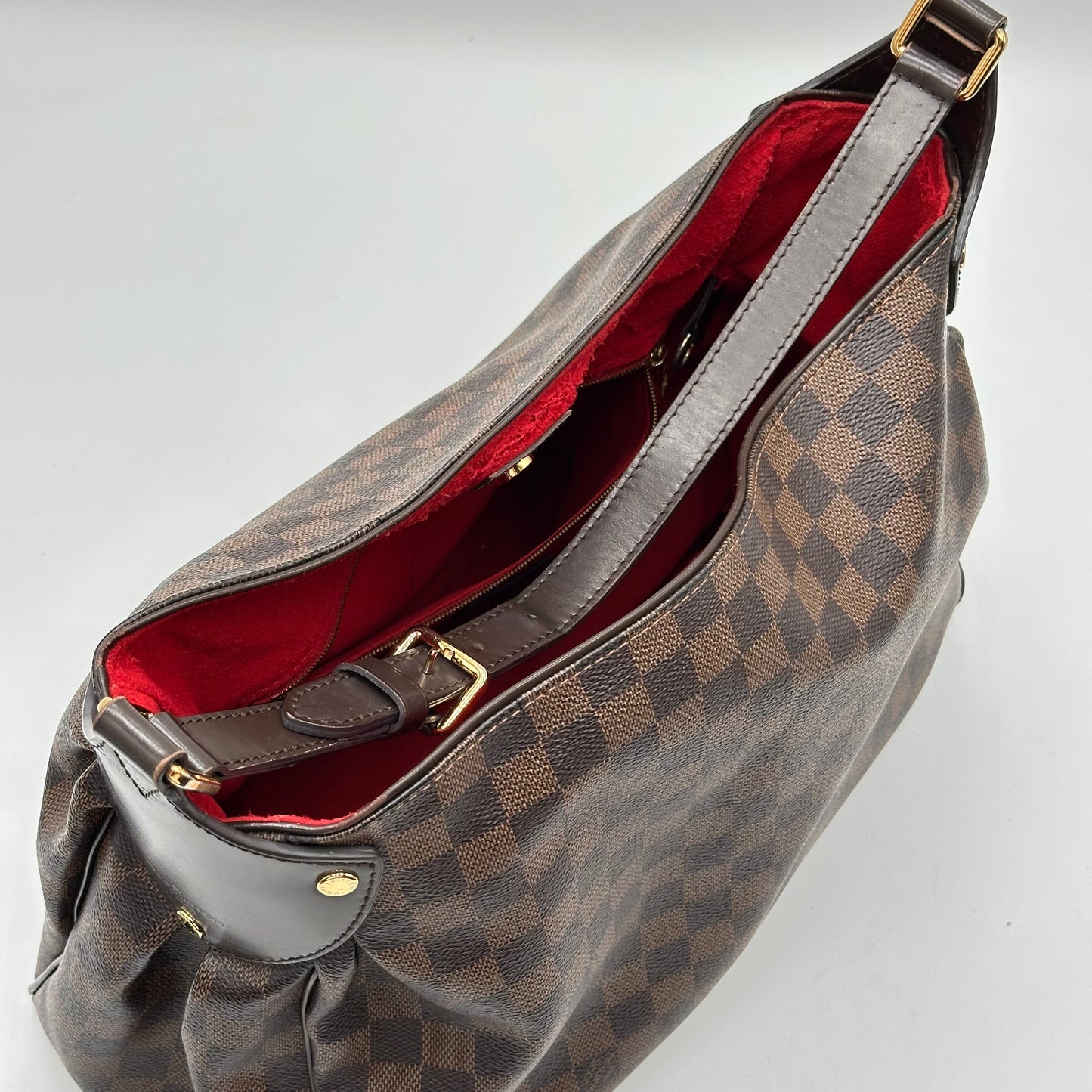 Authentic Louis Vuitton Damier Ebene Reggia Handbag Tote