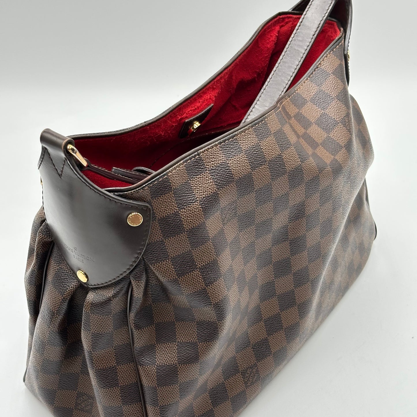 Authentic Louis Vuitton Damier Ebene Reggia Handbag Tote