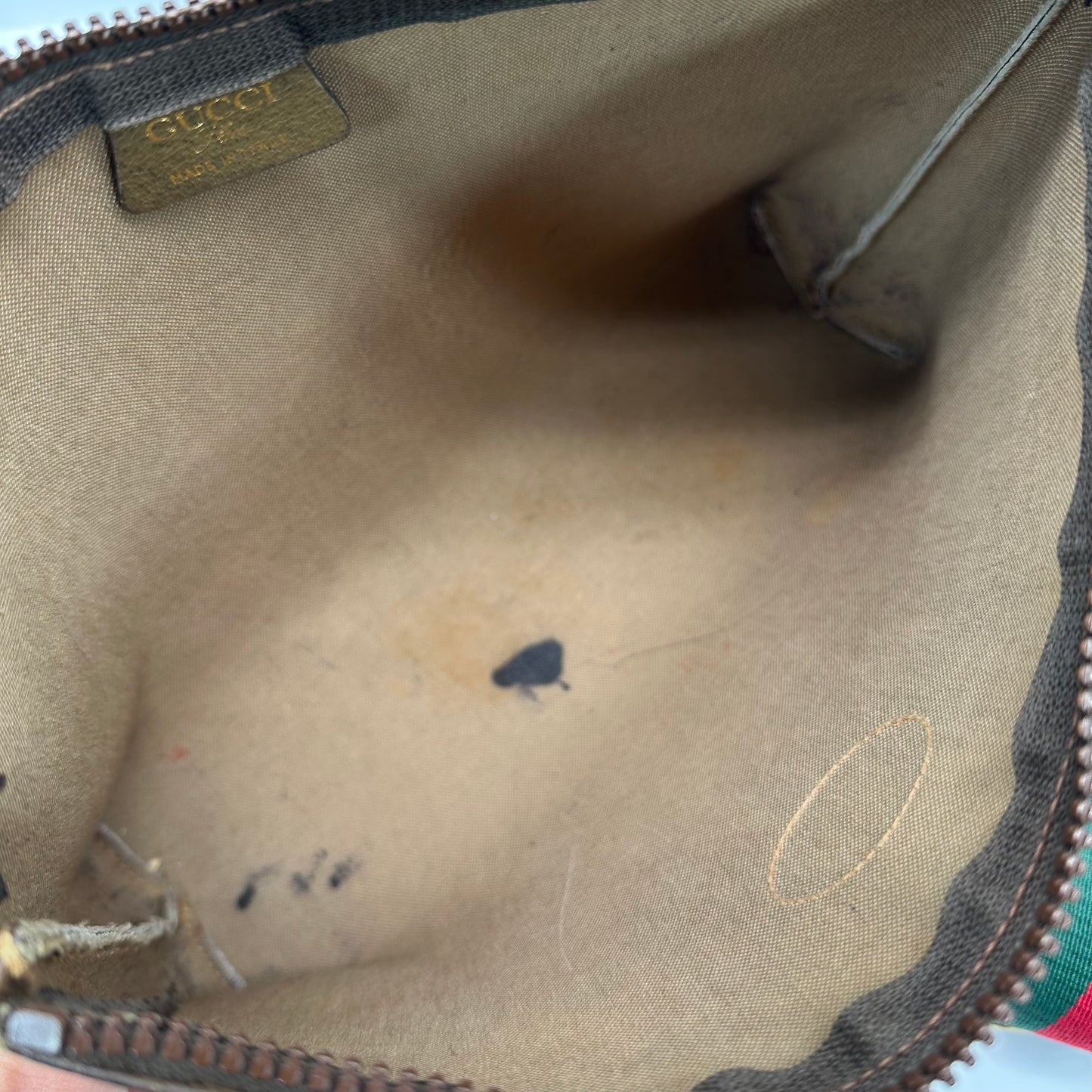 Authentic GUCCI Vintage GG Zipper Pouch Crossbody