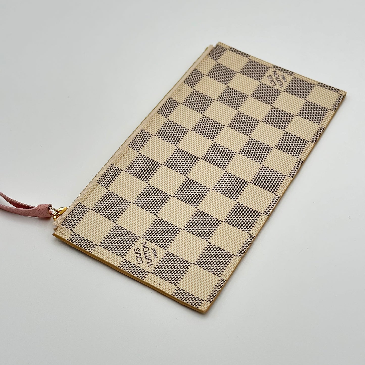 Authentic Louis Vuitton Damier Azur Rose Ballerine Felicie Zipper Wallet Insert