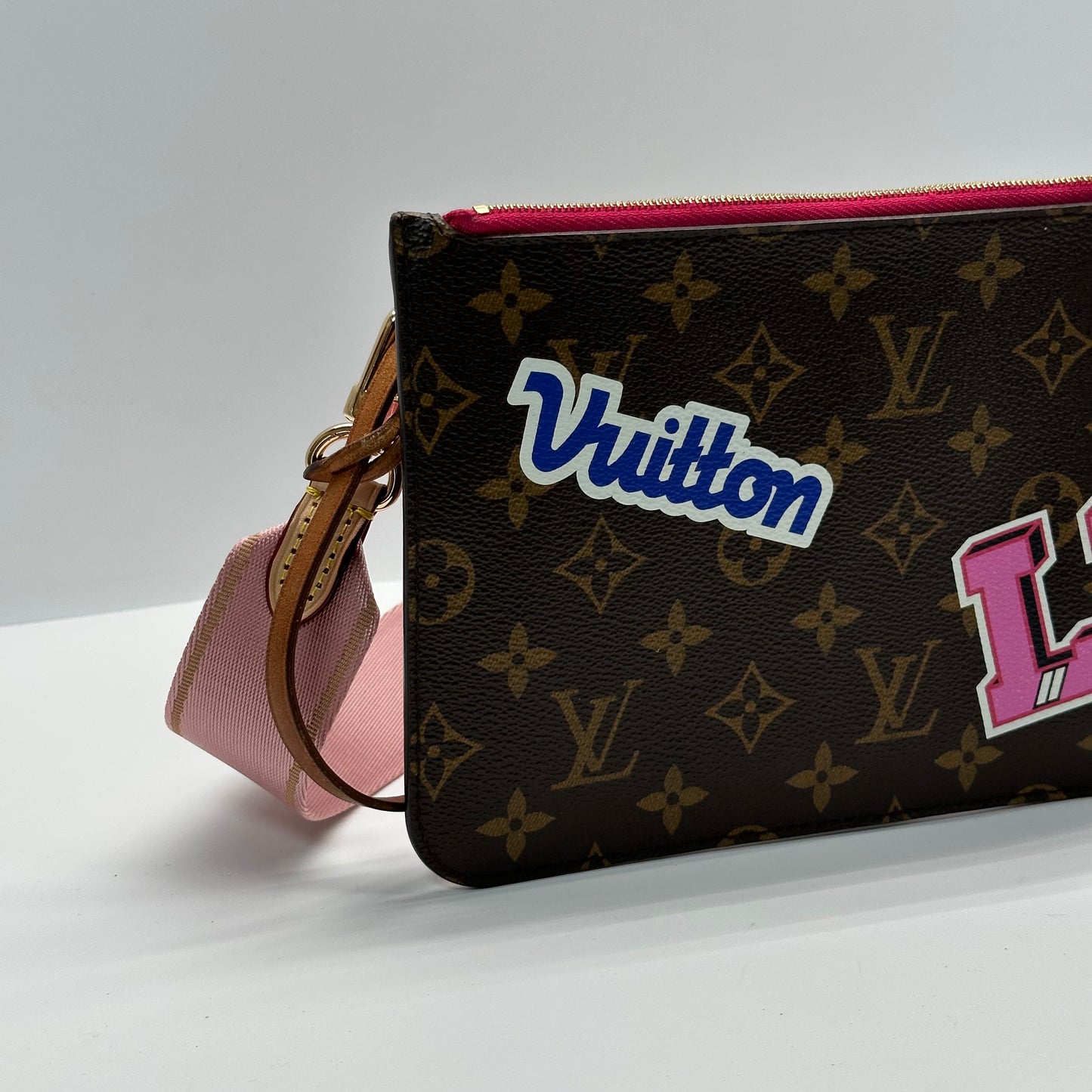 Authentic Louis Vuitton 2018 Monogram Travel Stickers Neverfull Pouch