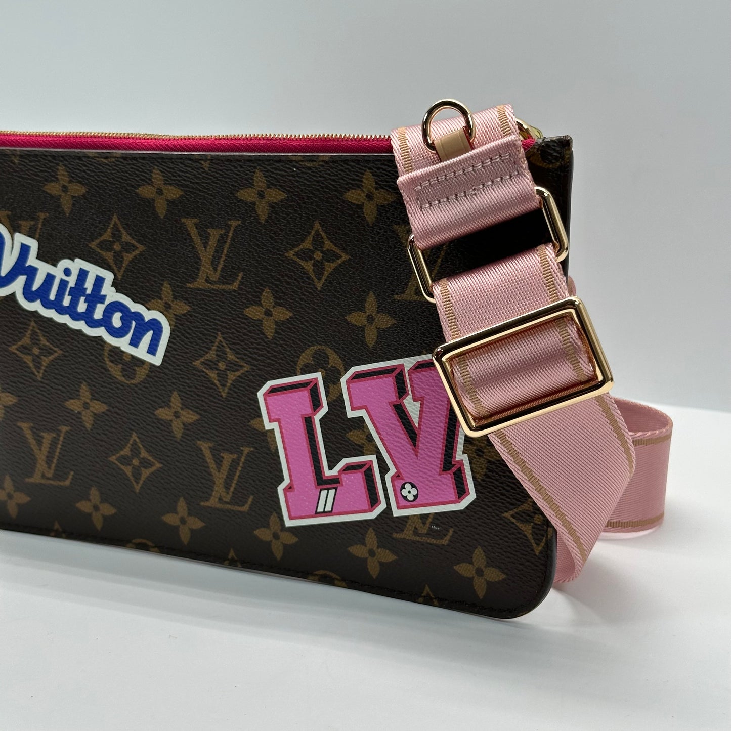 Authentic Louis Vuitton 2018 Monogram Travel Stickers Neverfull Pouch