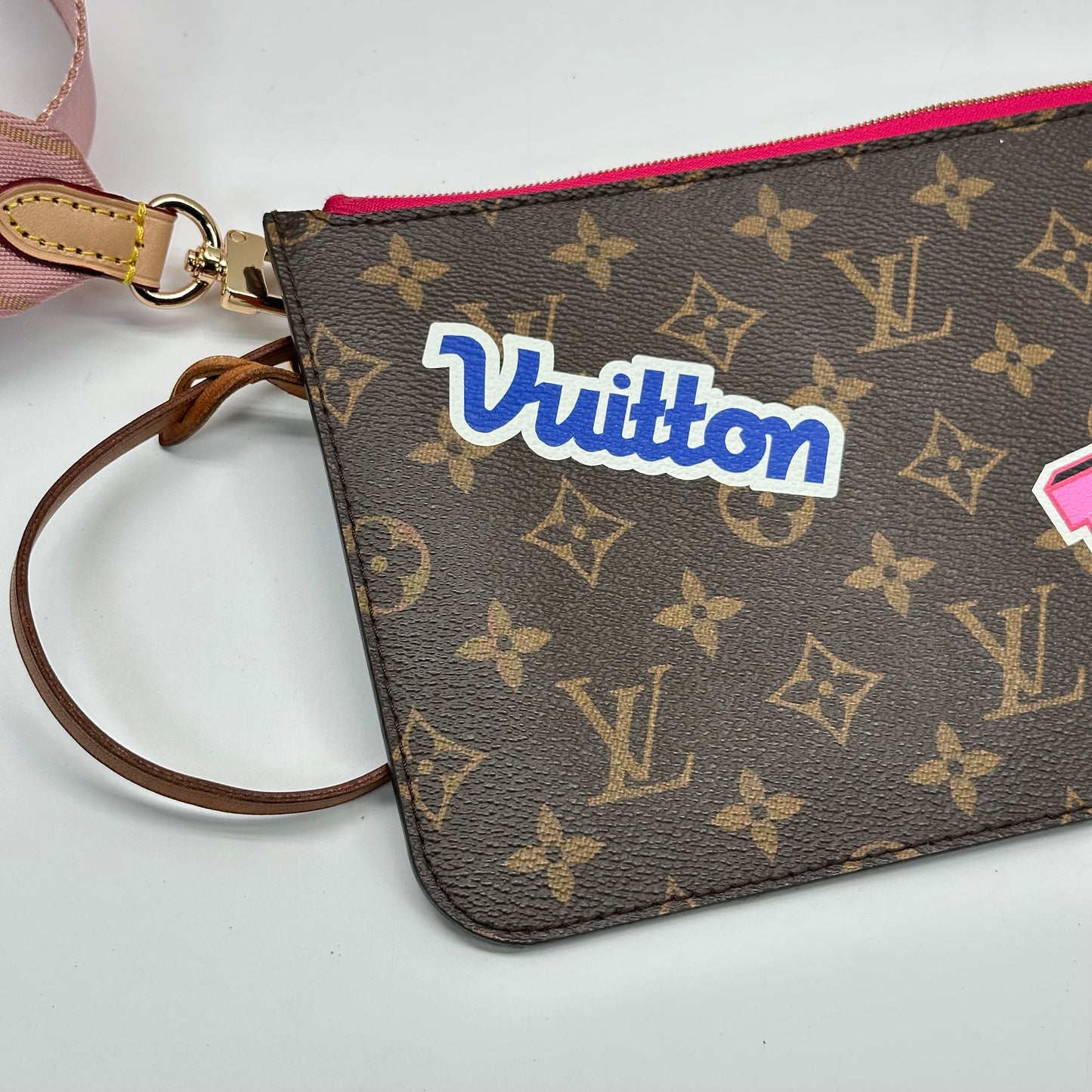 Authentic Louis Vuitton 2018 Monogram Travel Stickers Neverfull Pouch