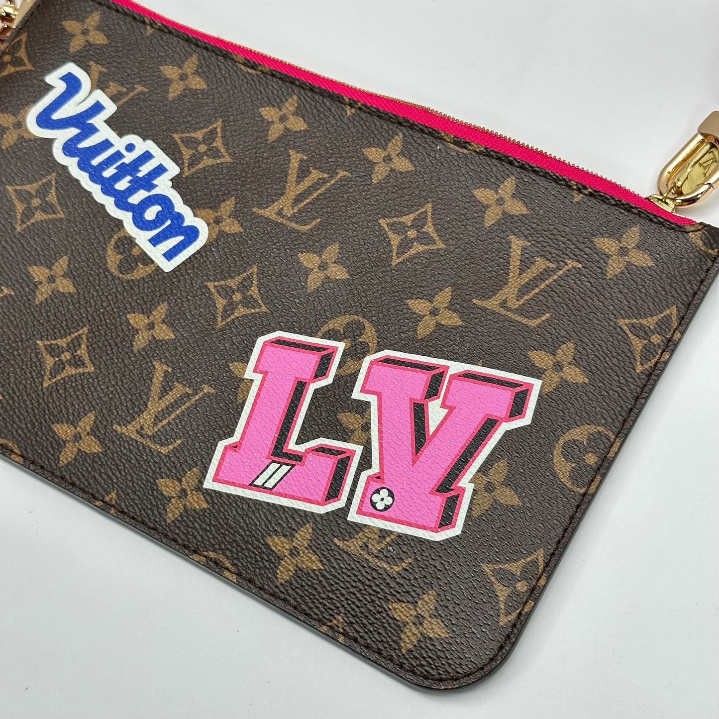 Authentic Louis Vuitton 2018 Monogram Travel Stickers Neverfull Pouch