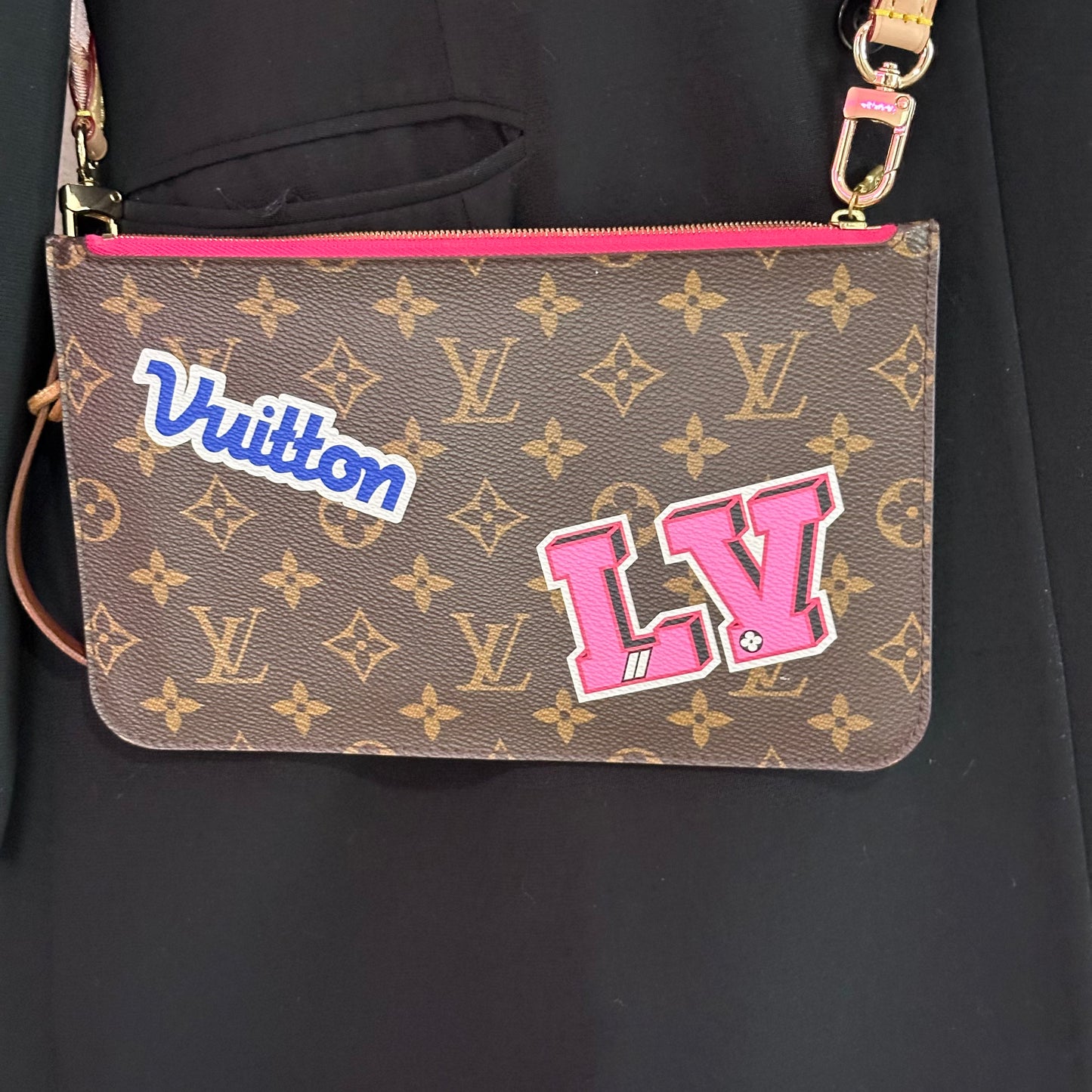 Authentic Louis Vuitton 2018 Monogram Travel Stickers Neverfull Pouch