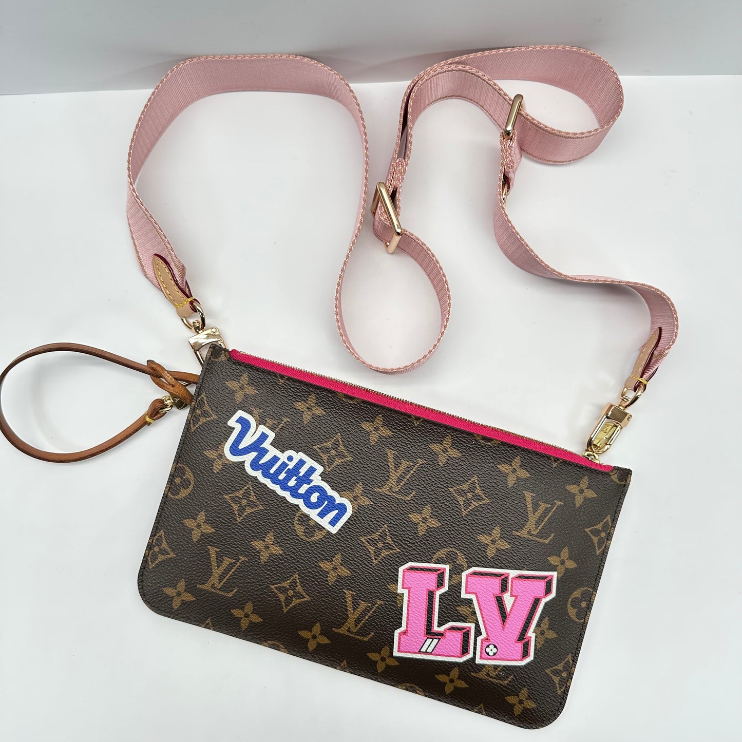 Authentic Louis Vuitton 2018 Monogram Travel Stickers Neverfull Pouch