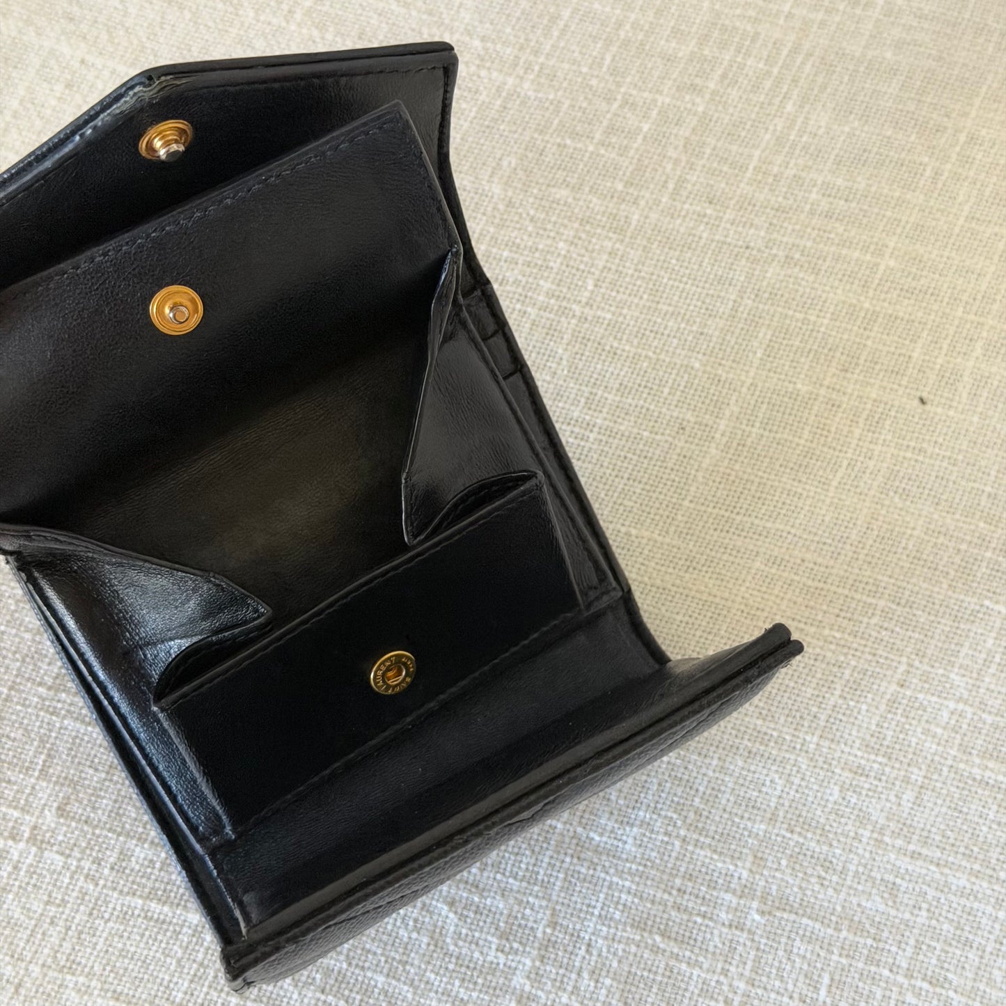 Authentic YSL Black Matelasse Trifold Wallet