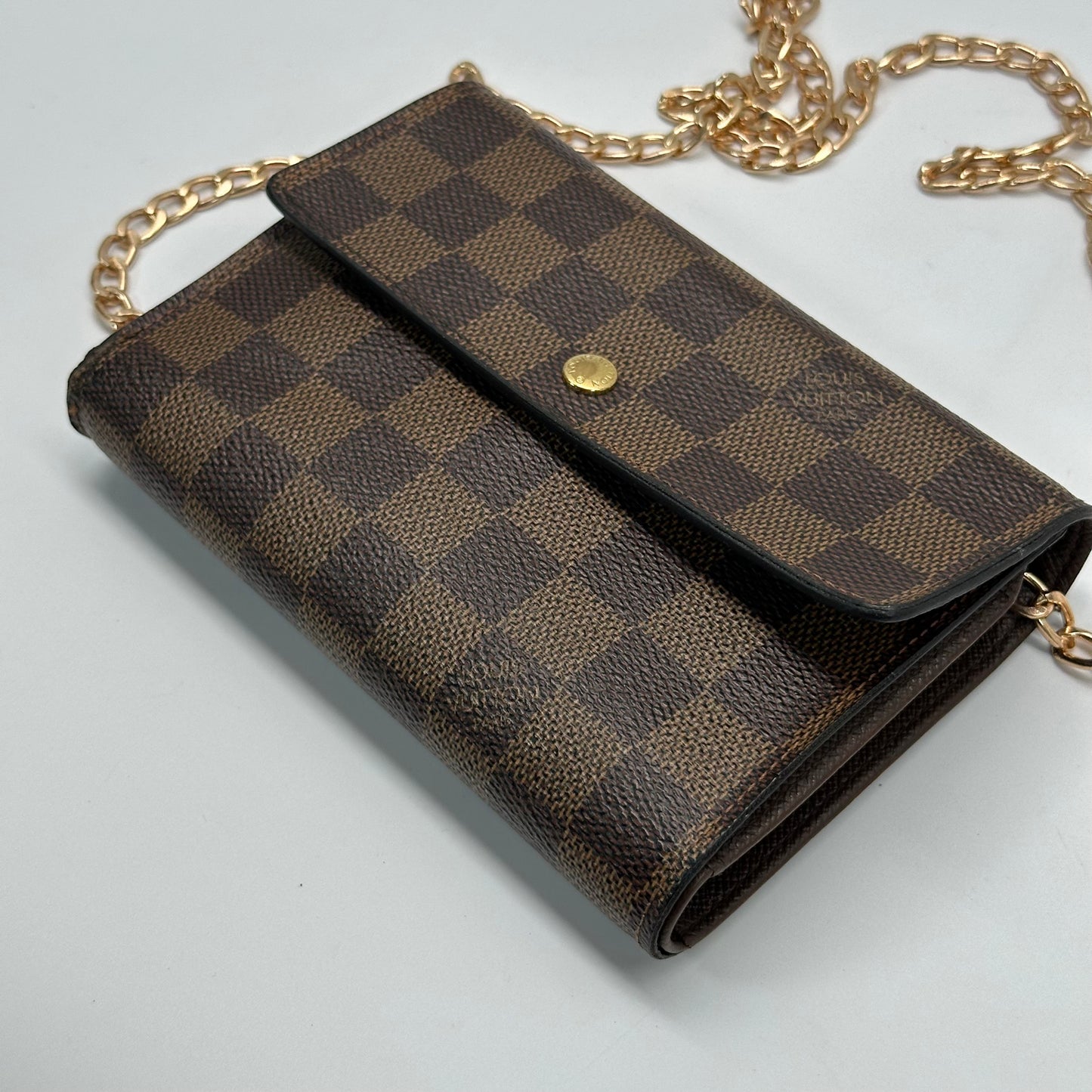 Authentic Louis Vuitton 2005 Damier Ebene Alexandra Trifold Compact Wallet